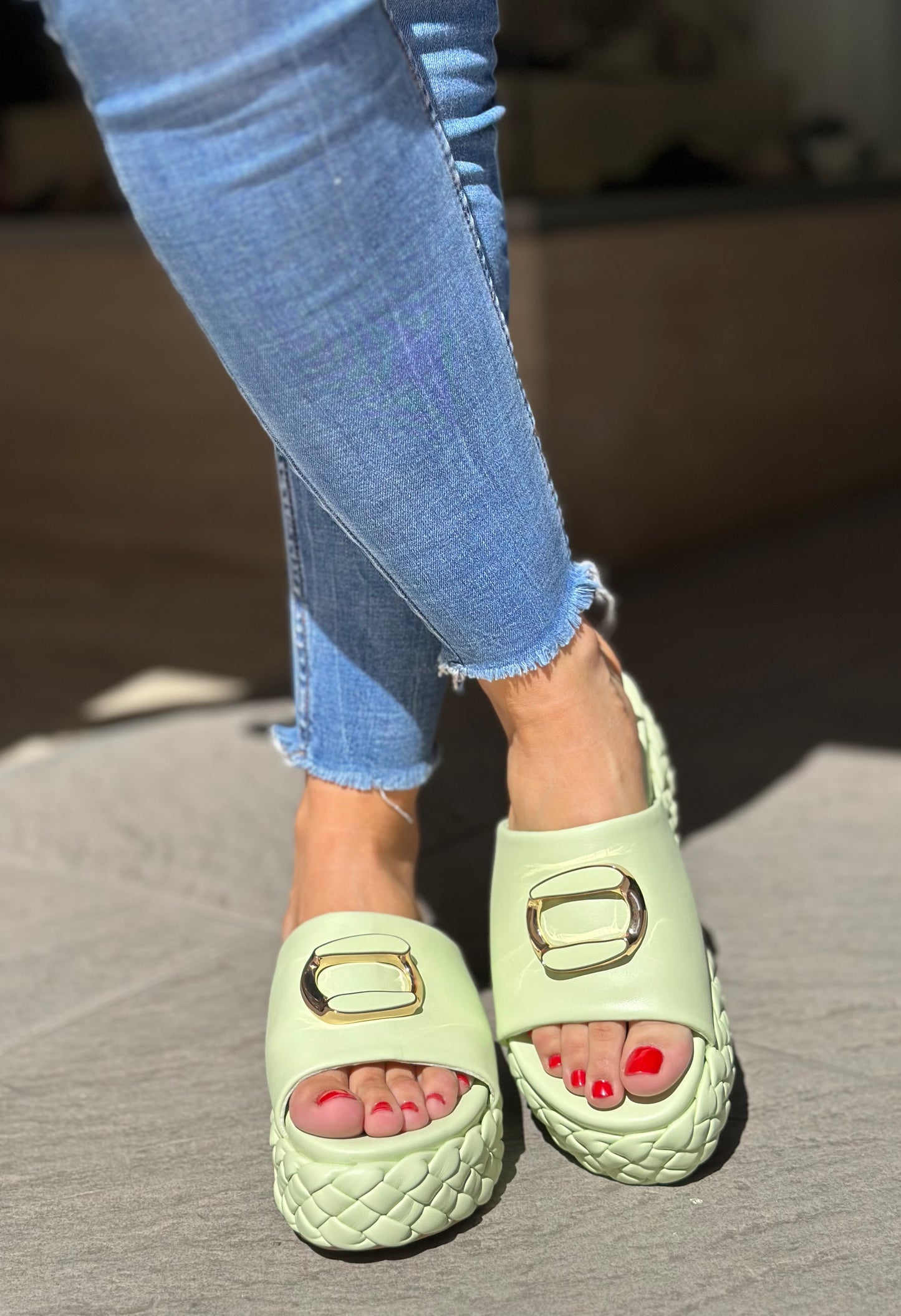 Mules CAFE NOIR Vert menthe femme