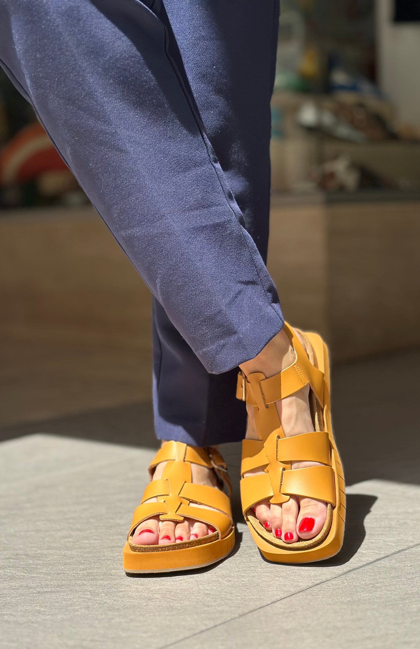 Nu-pieds PALOMITAS by PALOMA BARCELO ocre jaune femme