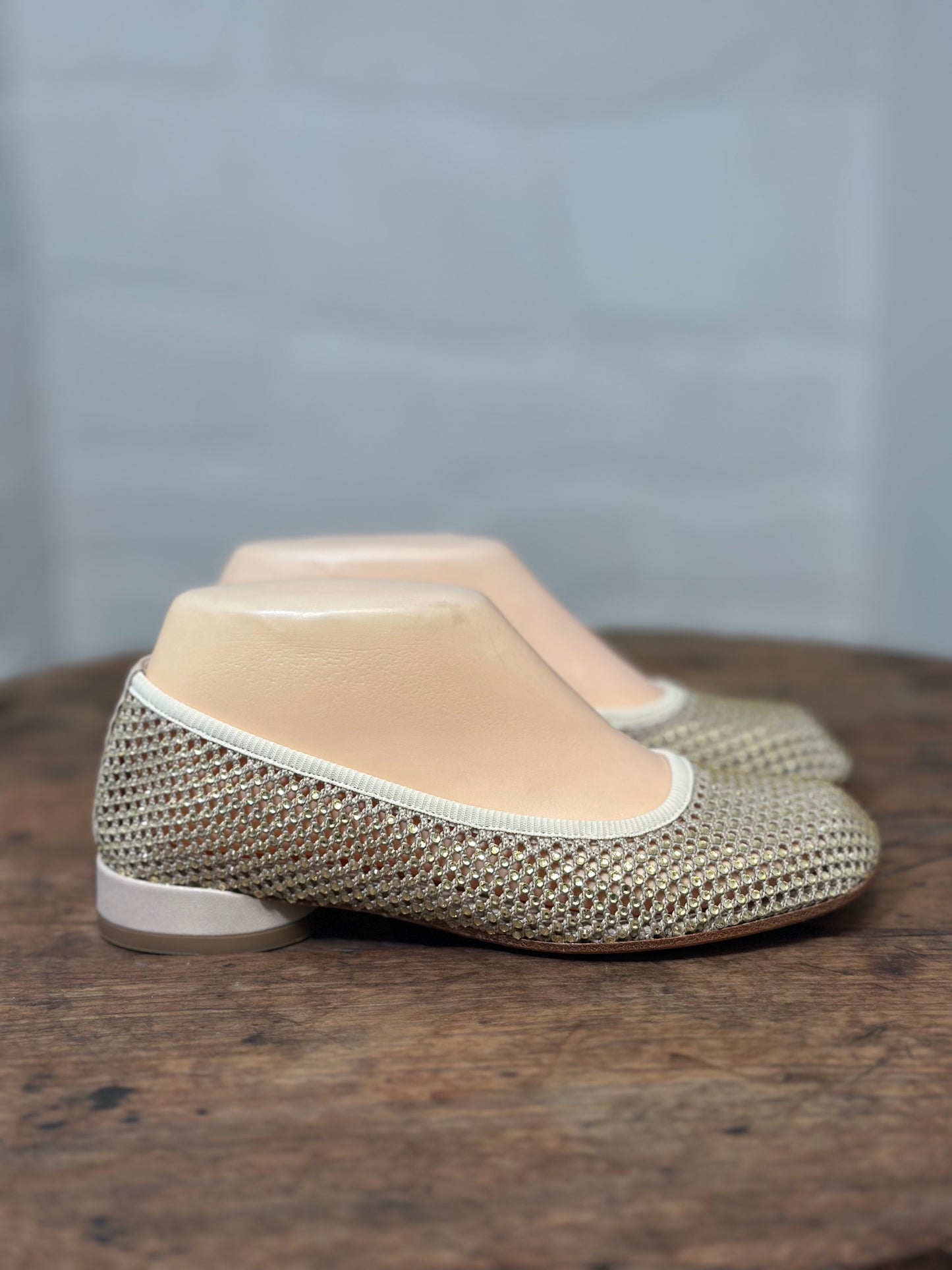 Ballerines FRU.IT beige cristaux femme