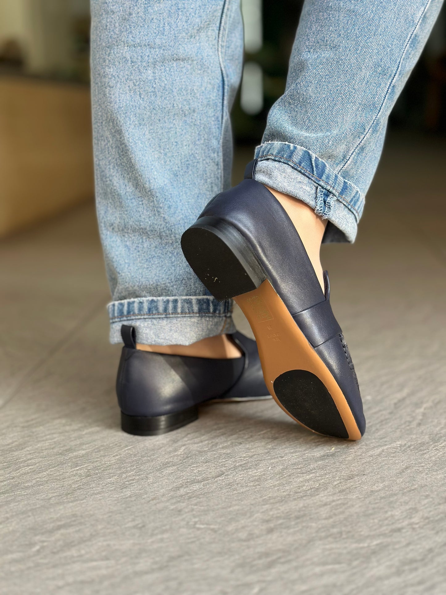 Mocassins JVAM 32011 PAT STAR BLEU femme