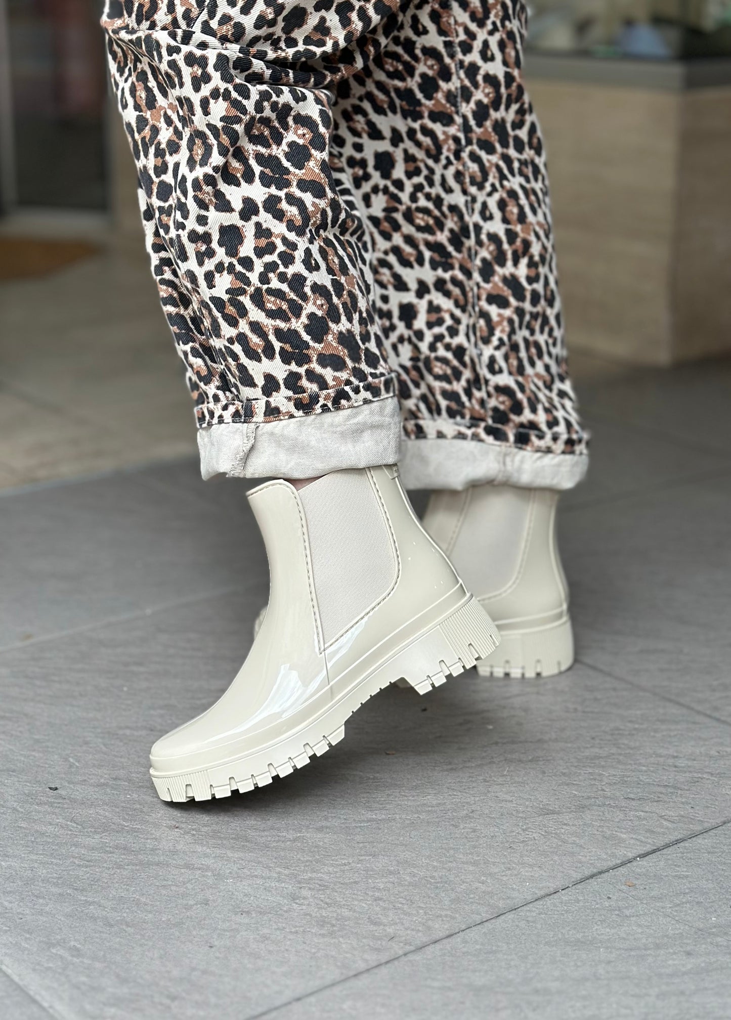 Bottines de pluie PEACHY oat milk LEMON JELLY