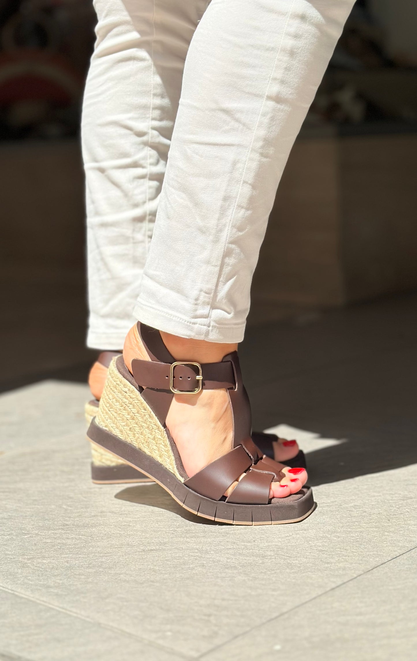 Nu-pieds compensés PALOMITAS by PALOMA BARCELO Marron femme