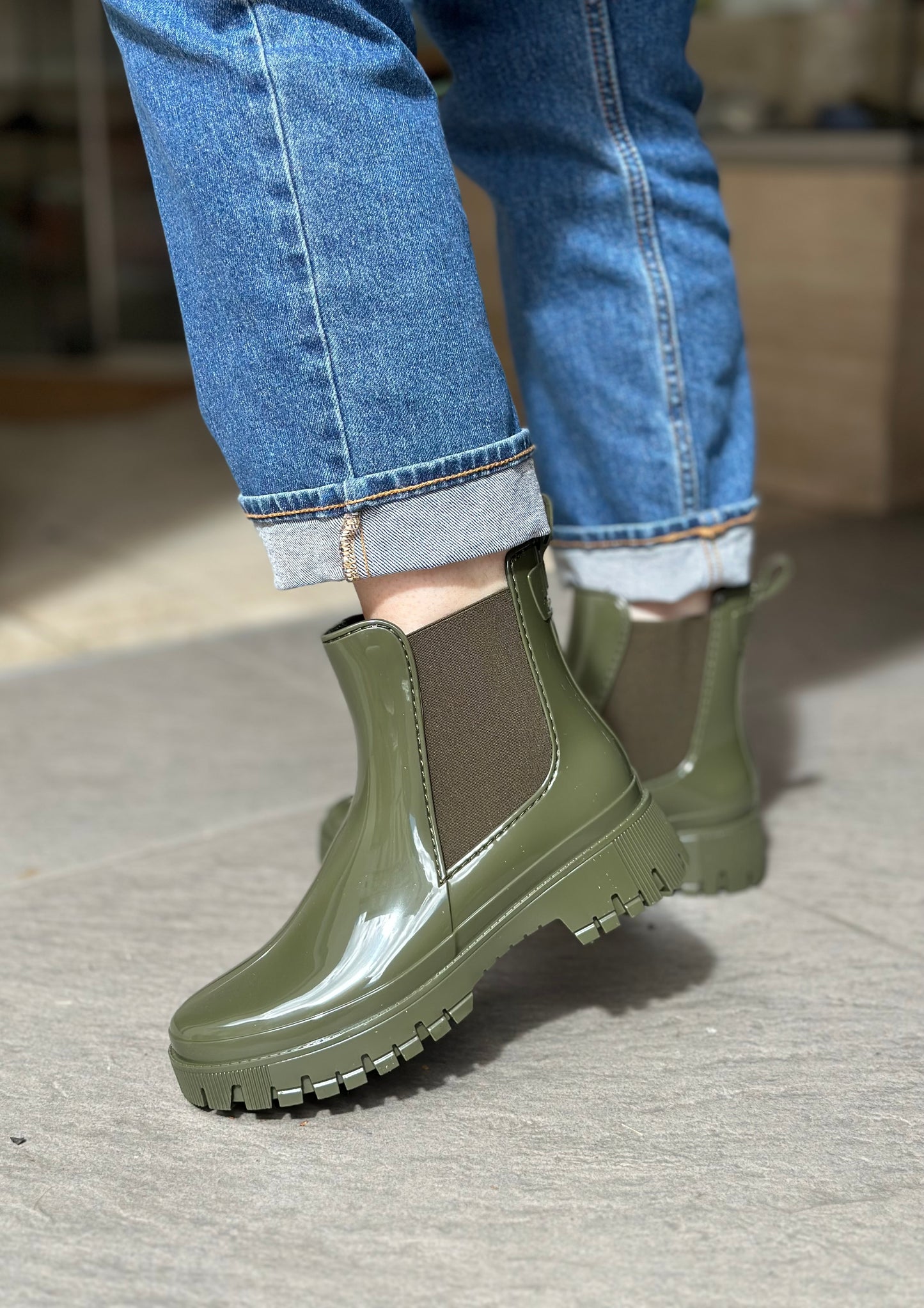 Bottines de pluie PEACHY military green LEMON JELLY