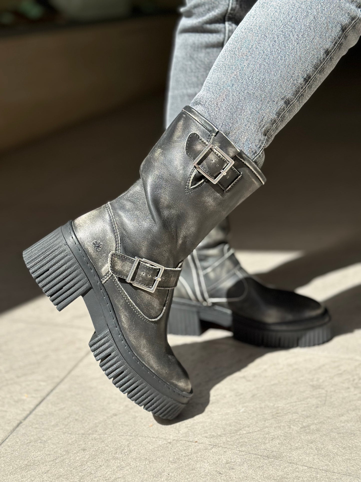 Bottines THE ART COMPAGNY 1397 Noir/gris femme
