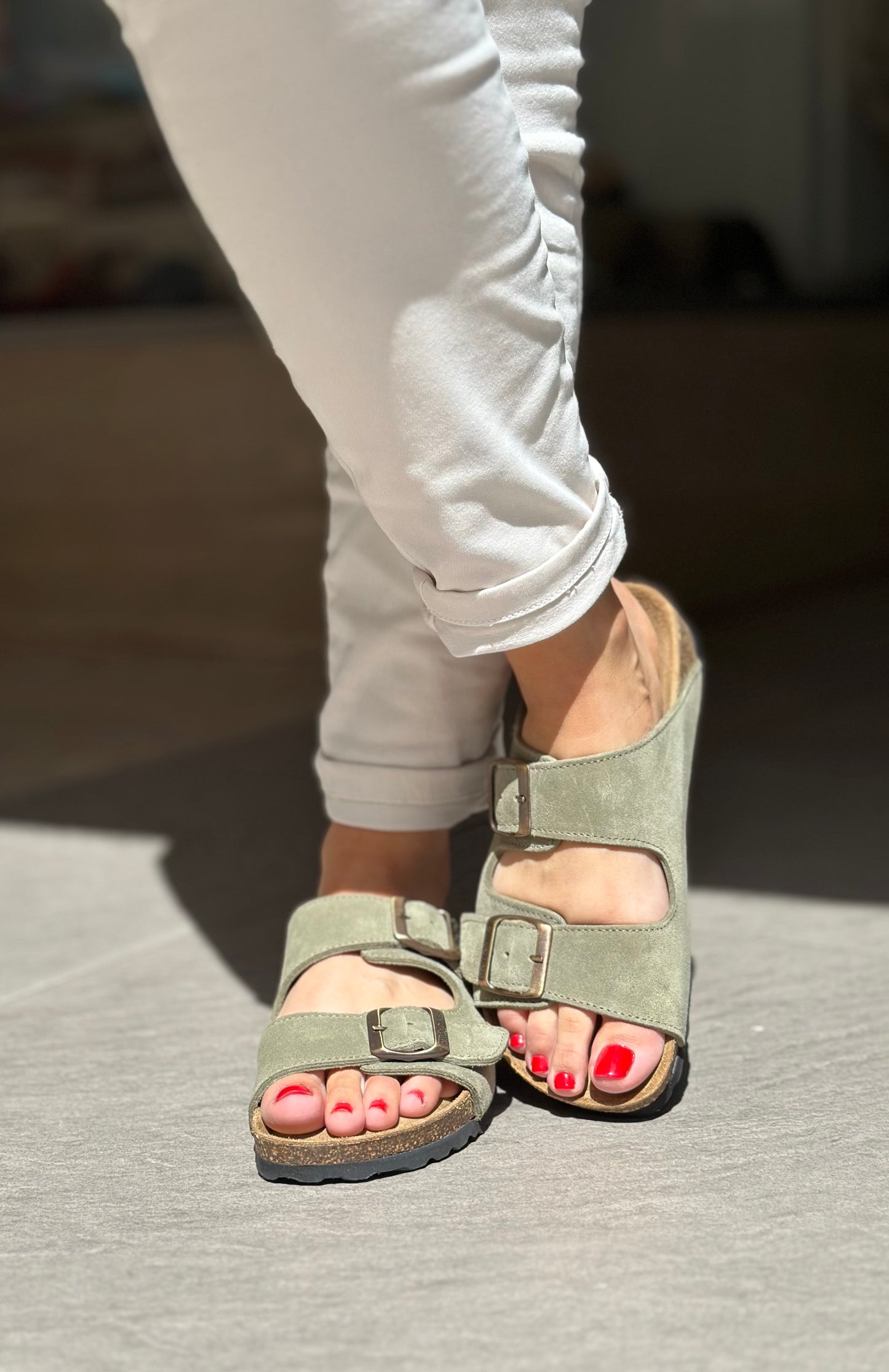 Nu-pieds CUBANAS Kaki femme