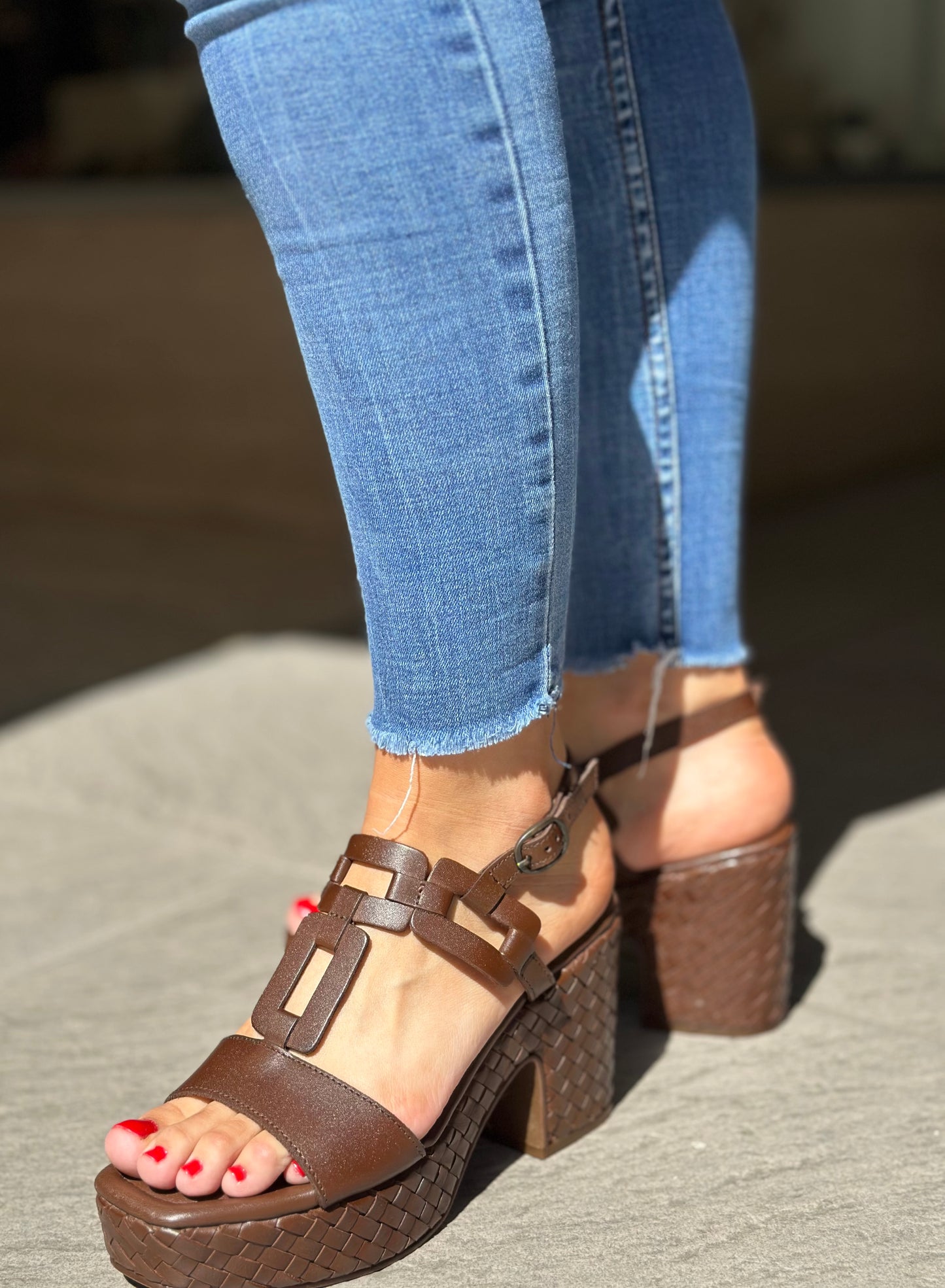 Nu-pieds à talons CAFE NOIR Marron femme