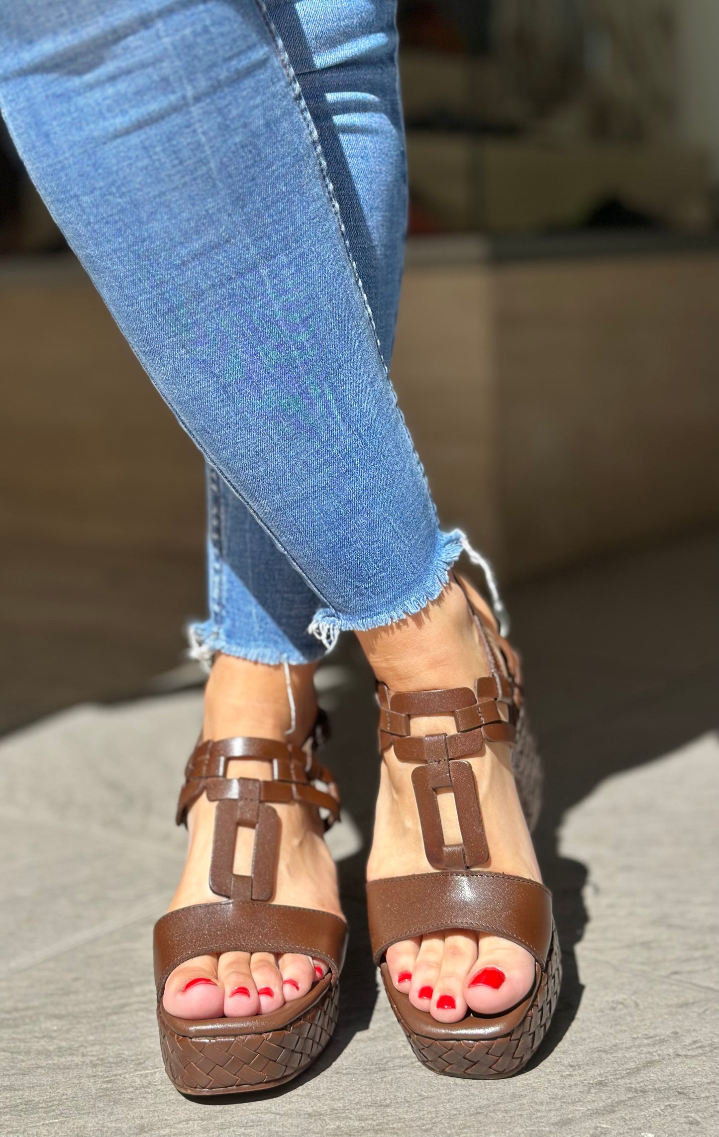 Nu-pieds à talons CAFE NOIR Marron femme