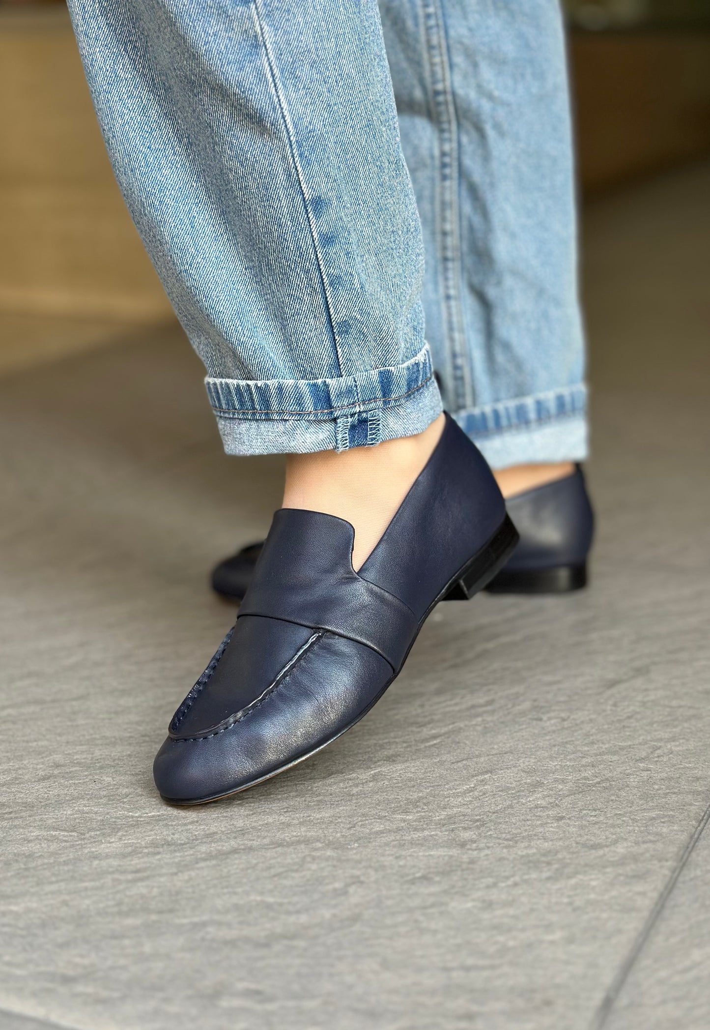 Mocassins JVAM 32011 PAT STAR BLEU femme