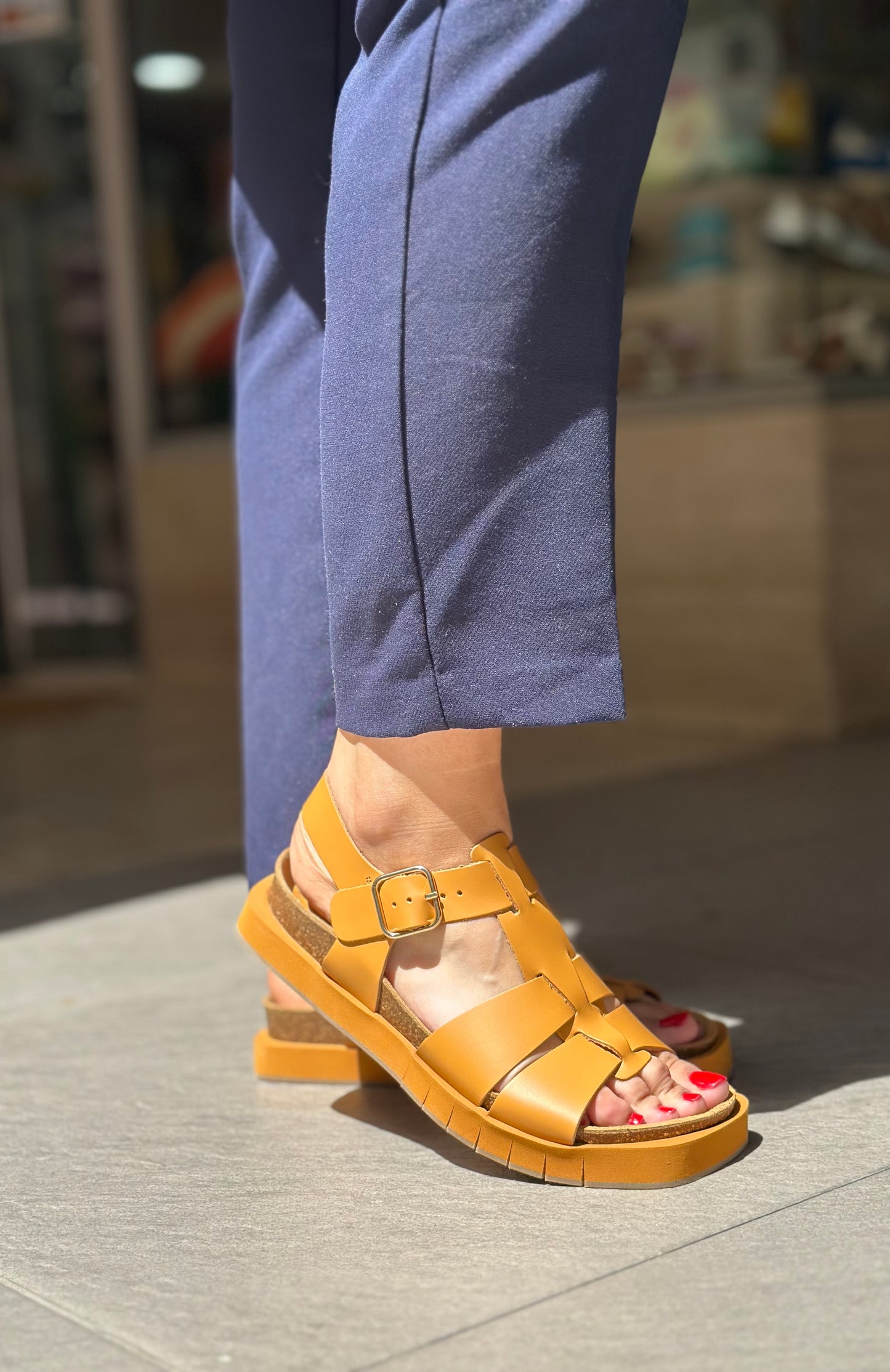 Nu-pieds PALOMITAS by PALOMA BARCELO ocre jaune femme
