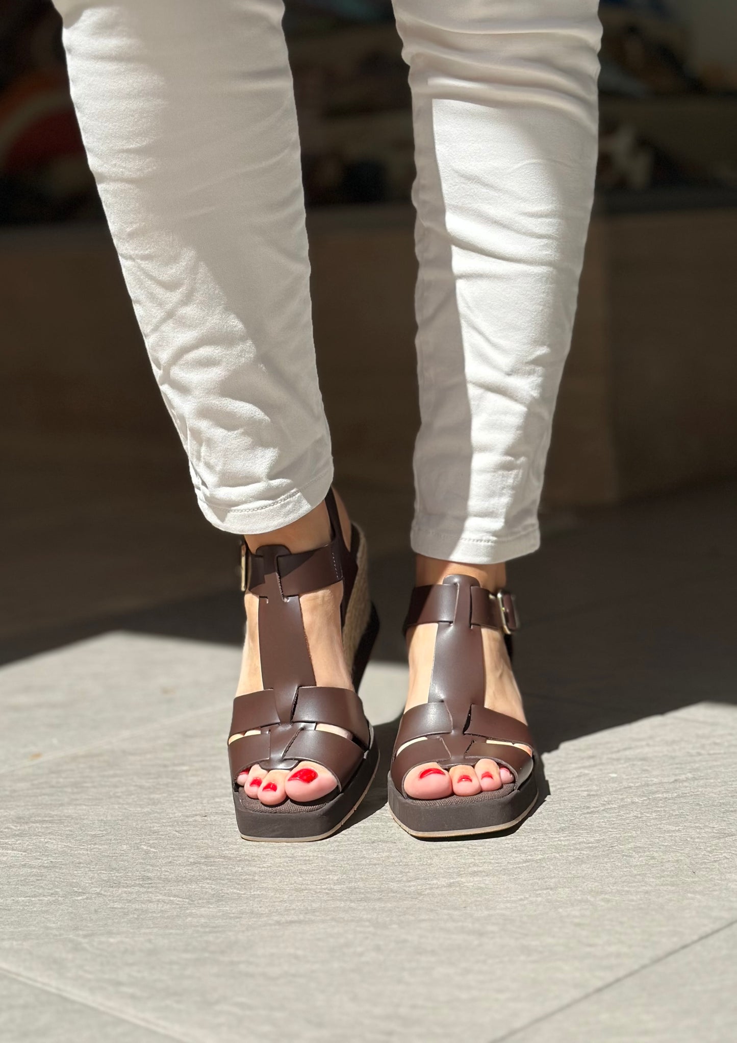 Nu-pieds compensés PALOMITAS by PALOMA BARCELO Marron femme