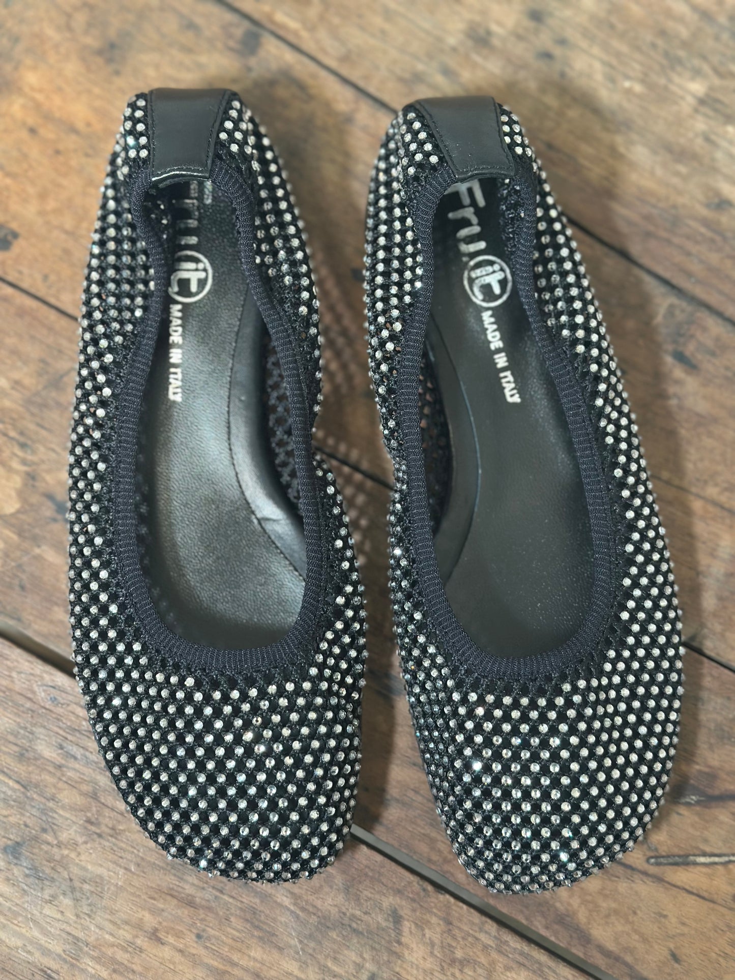 Ballerines FRU.IT Noir cristaux femme