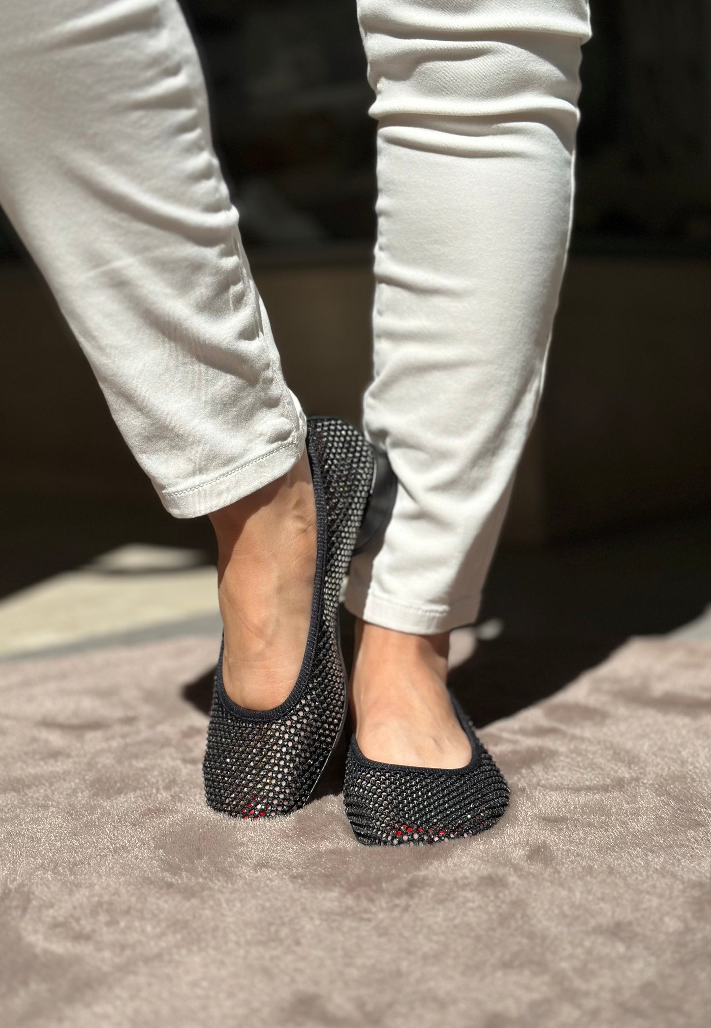 Ballerines FRU.IT Noir cristaux femme
