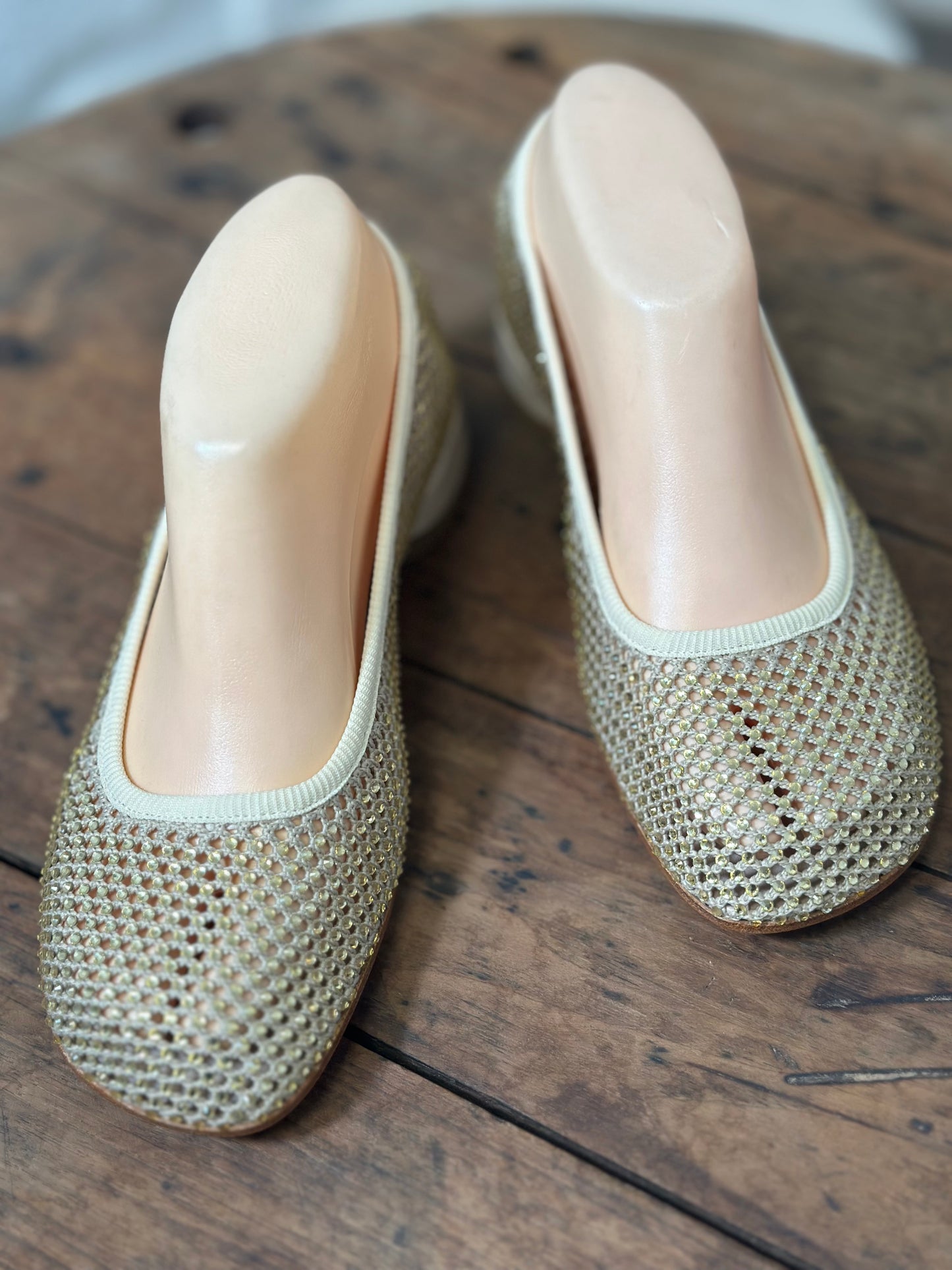 Ballerines FRU.IT beige cristaux femme