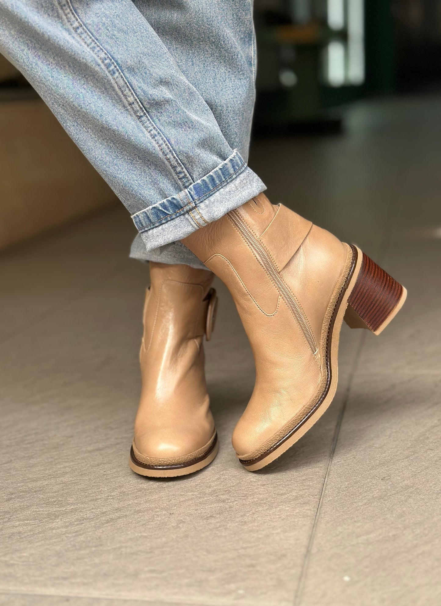 Bottines SOFTWAVES beiges femme
