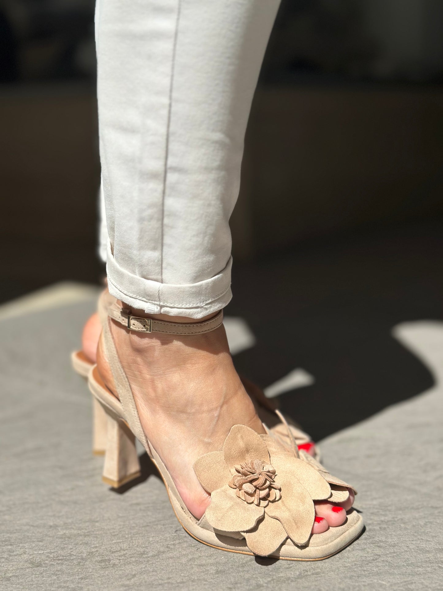 Nu-pieds à talons Angel Alarcon beige femme