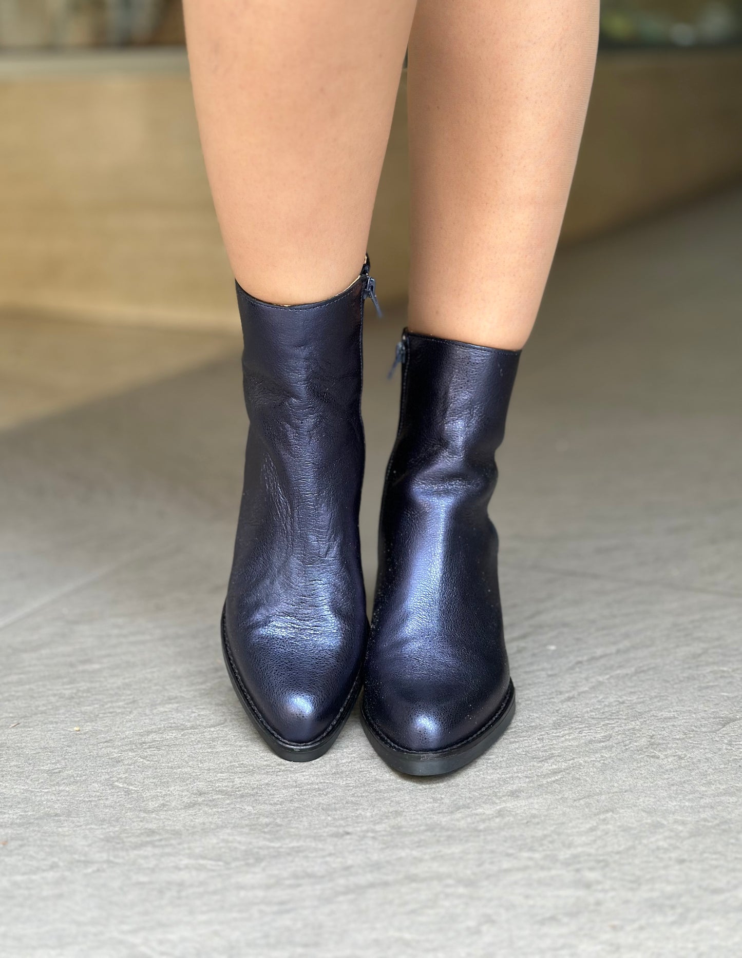 Bottines NGY LAMINADO BLEU femme
