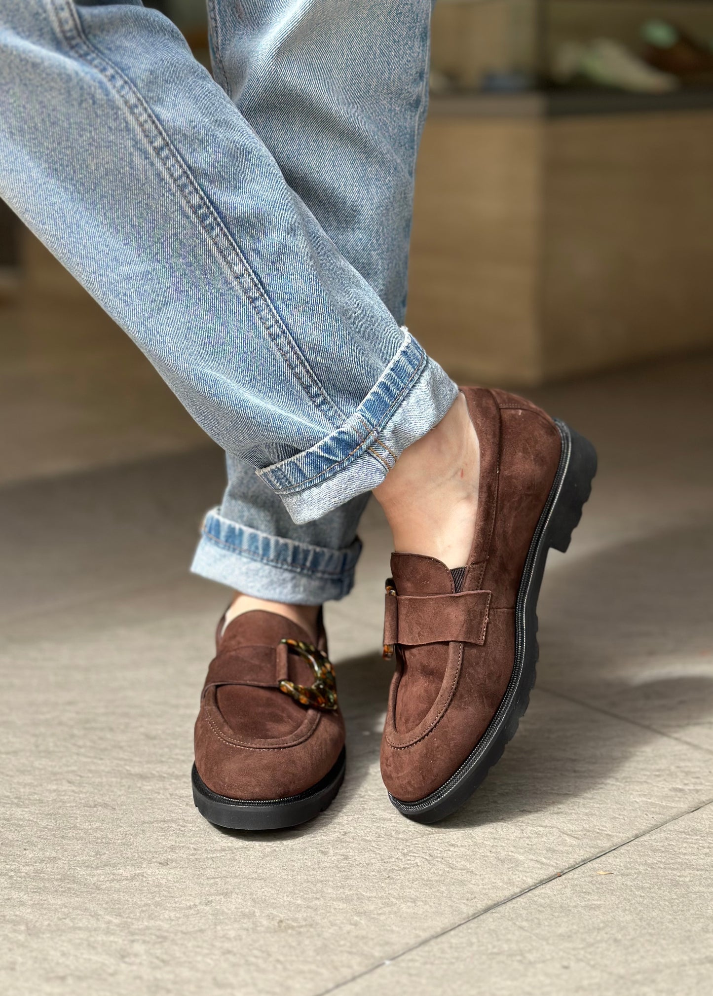 Mocassins SOFTWAVES marron femme