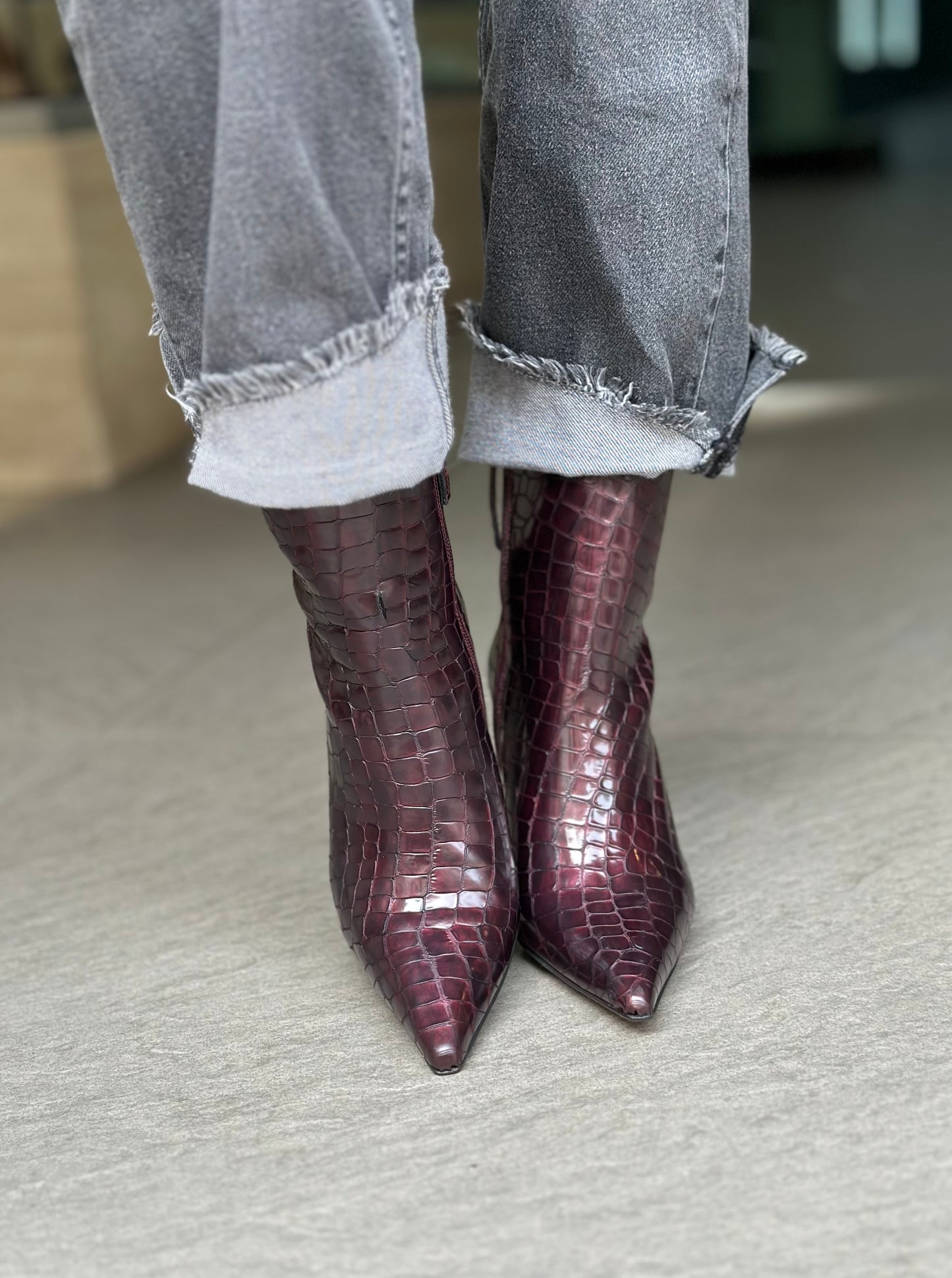 Bottines ANGEL ALARCON 25560-539C LAMIA BORDEAUX femme