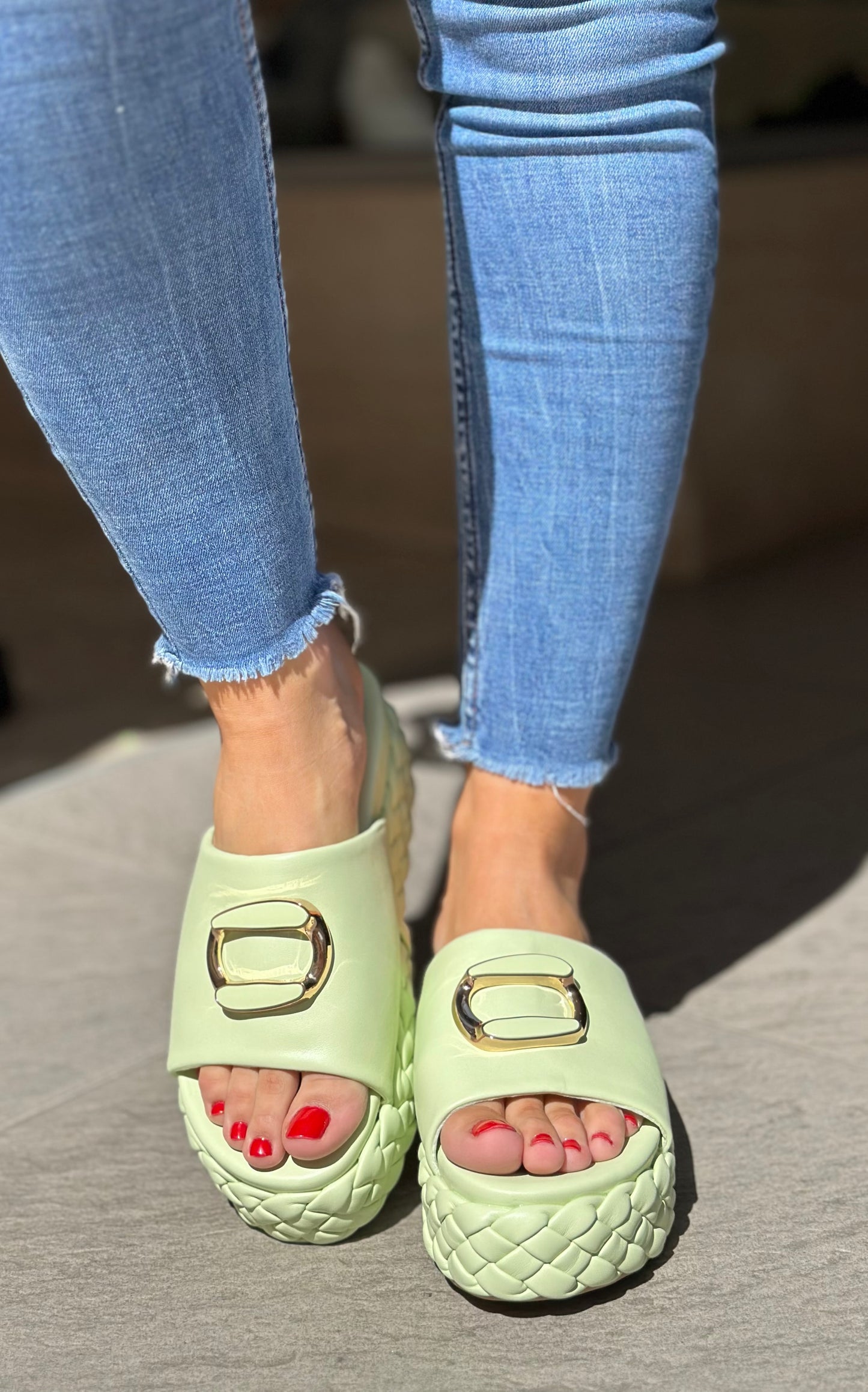 Mules CAFE NOIR Vert menthe femme