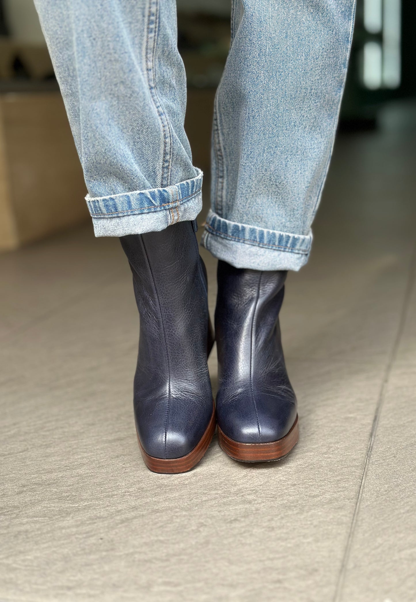 Bottines ANGEL ALARCON 25583-566B BLEU MARINE femme