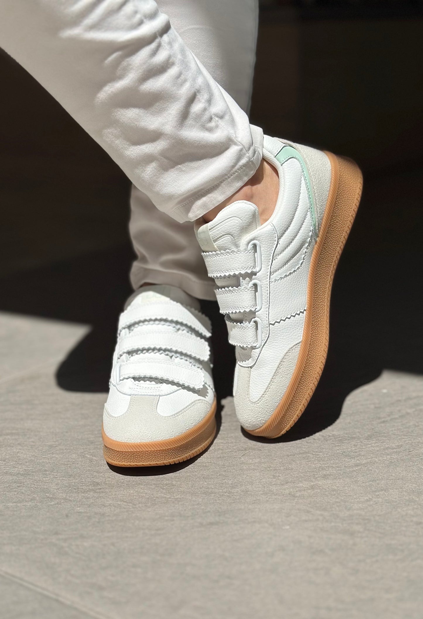Baskets SJ FEMME Blanche et bleu