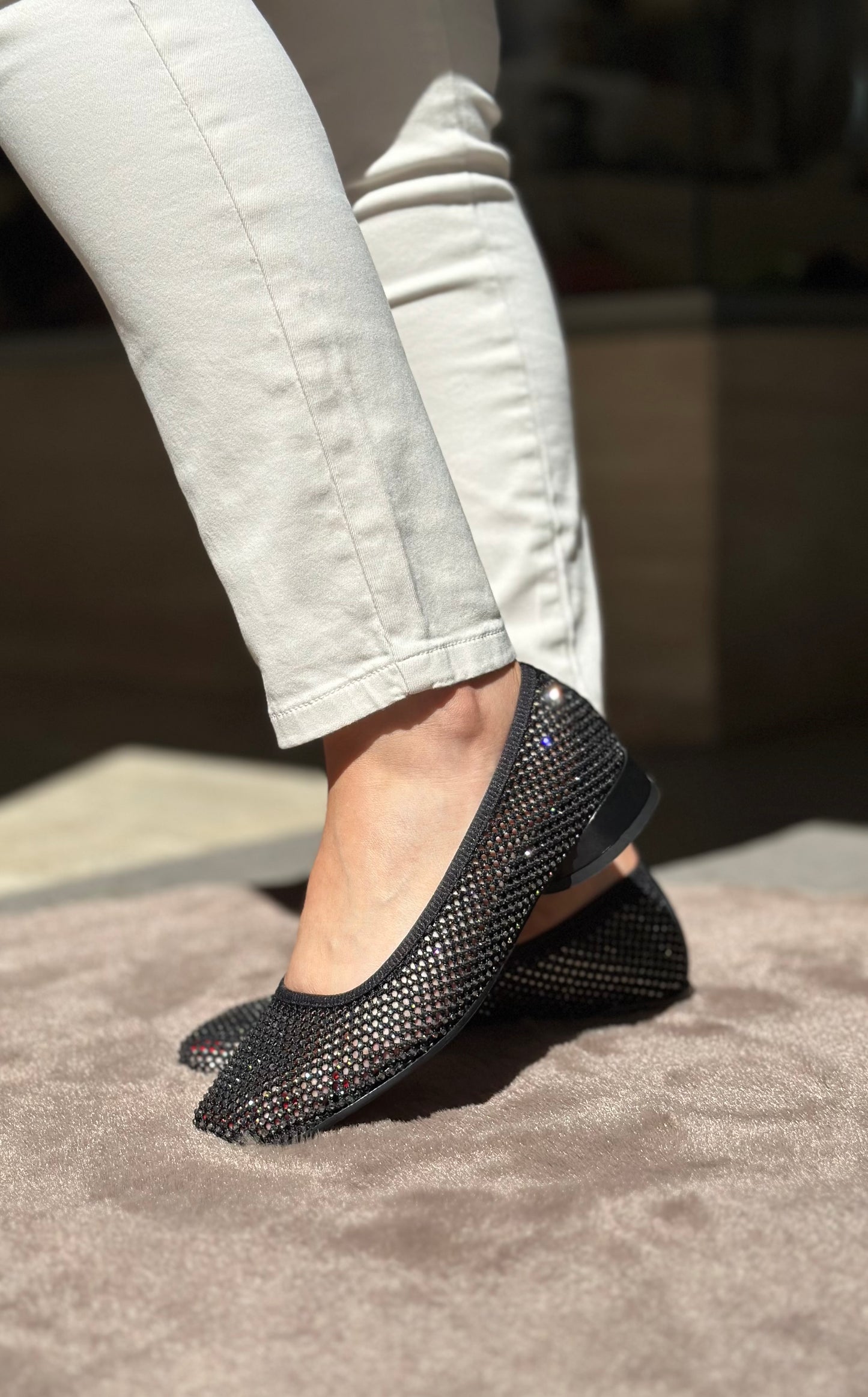 Ballerines FRU.IT Noir cristaux femme