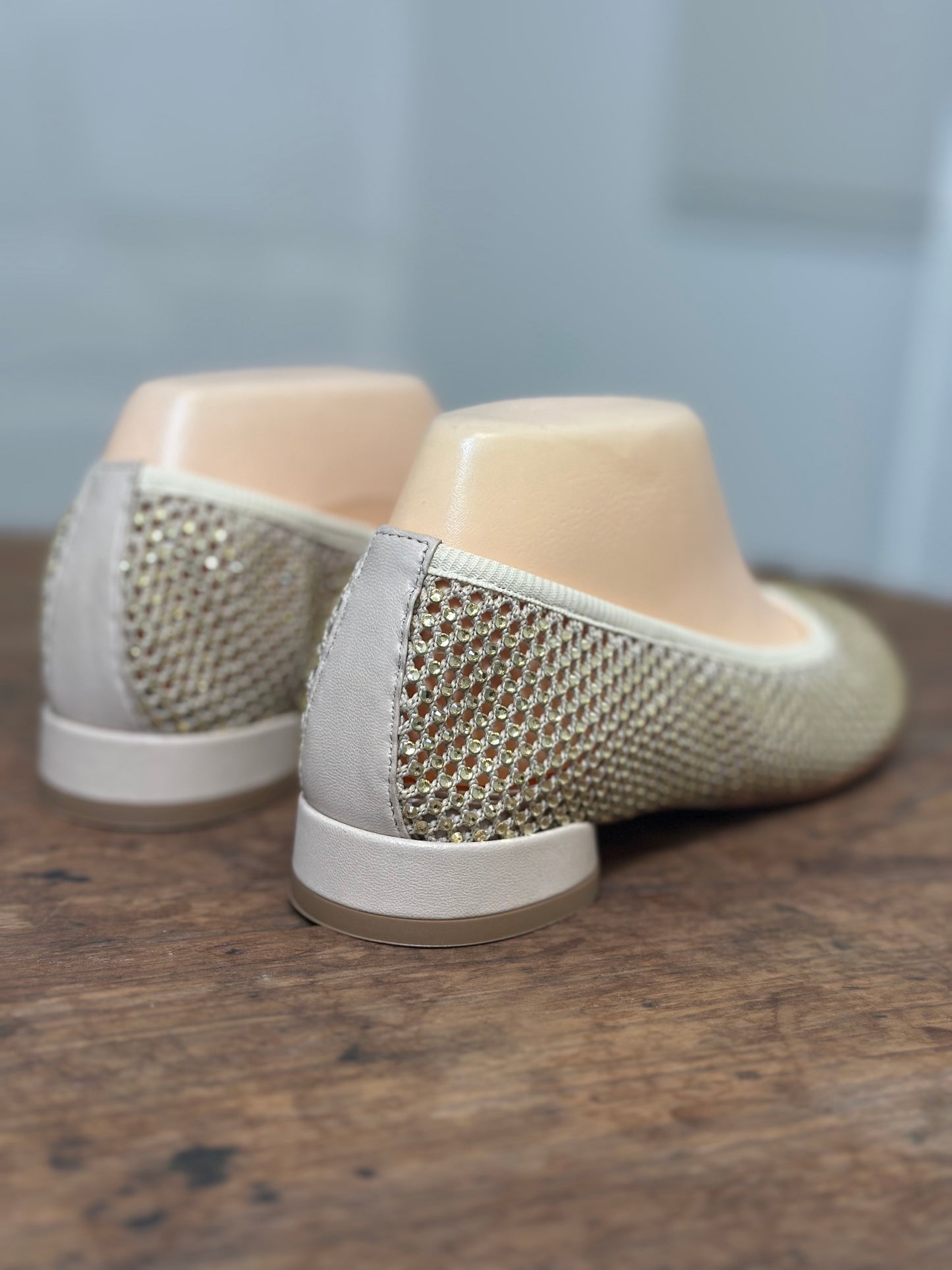 Ballerines FRU.IT beige cristaux femme