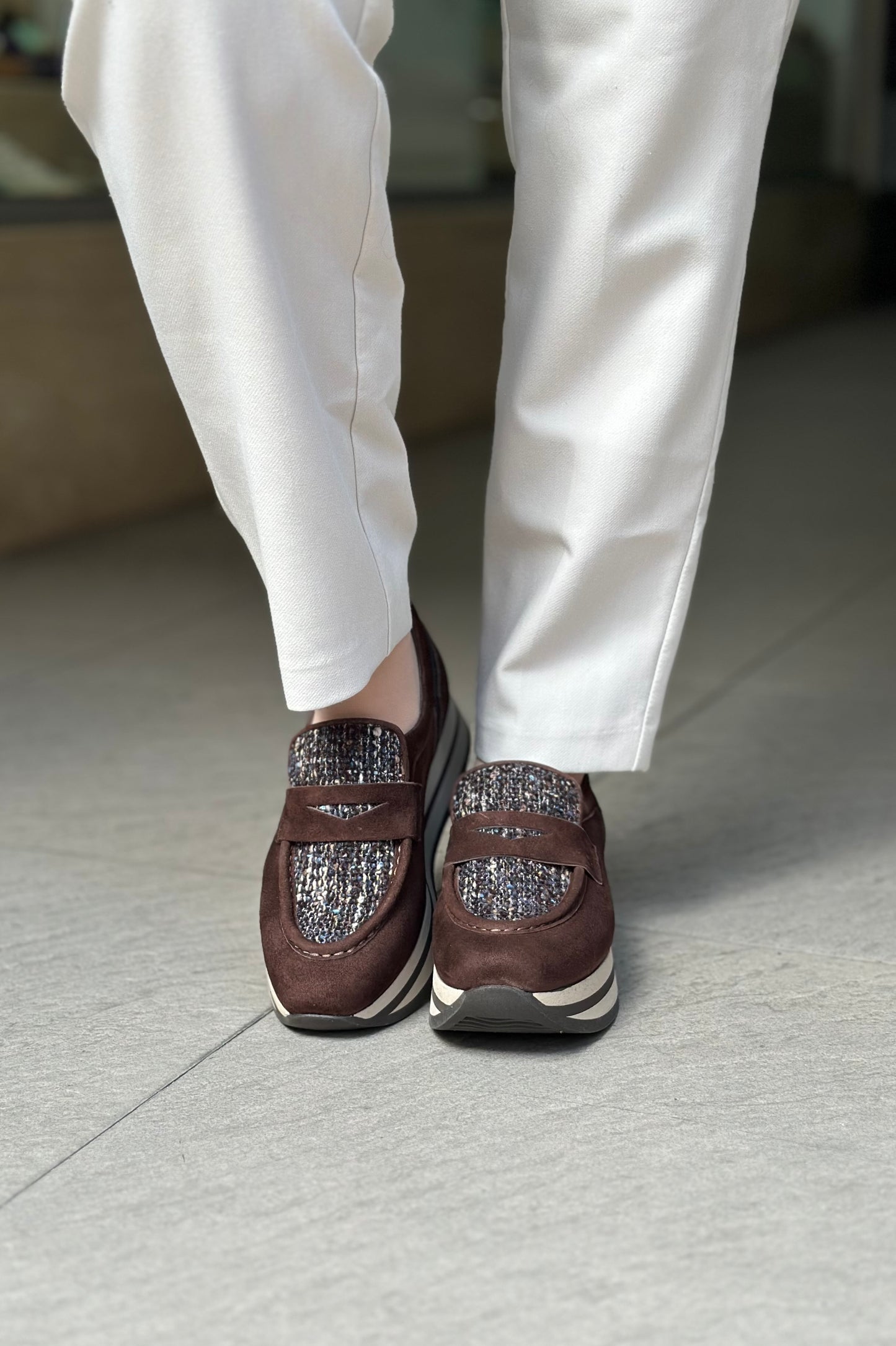Mocassins à plateformes SOFTWAVES marron femme