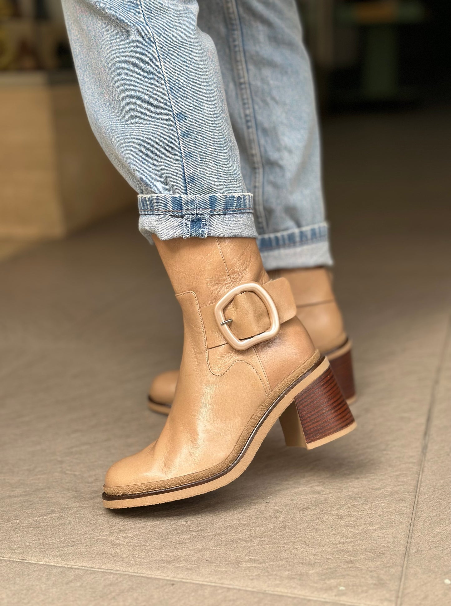 Bottines SOFTWAVES beiges femme