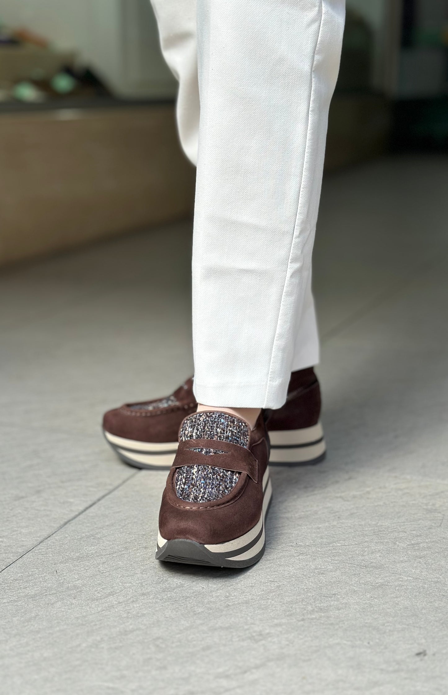 Mocassins à plateformes SOFTWAVES marron femme