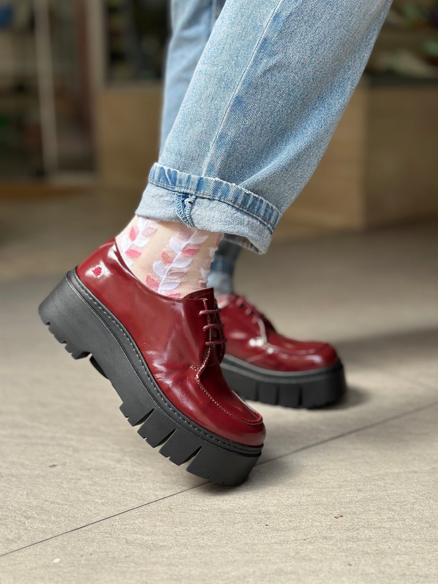 Mocassins THE ART COMPAGNY 1764 bordeaux femme