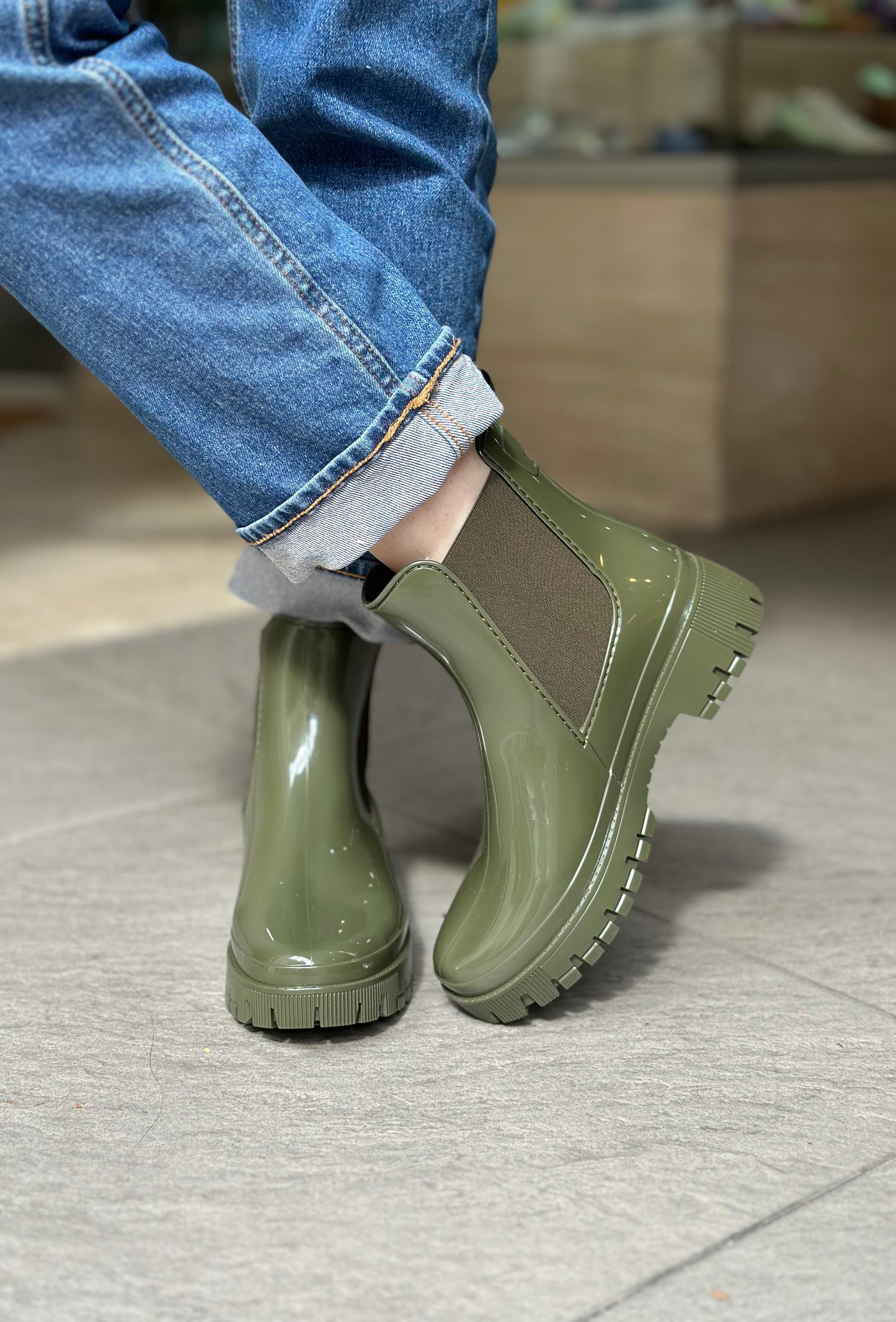Bottines de pluie PEACHY military green LEMON JELLY