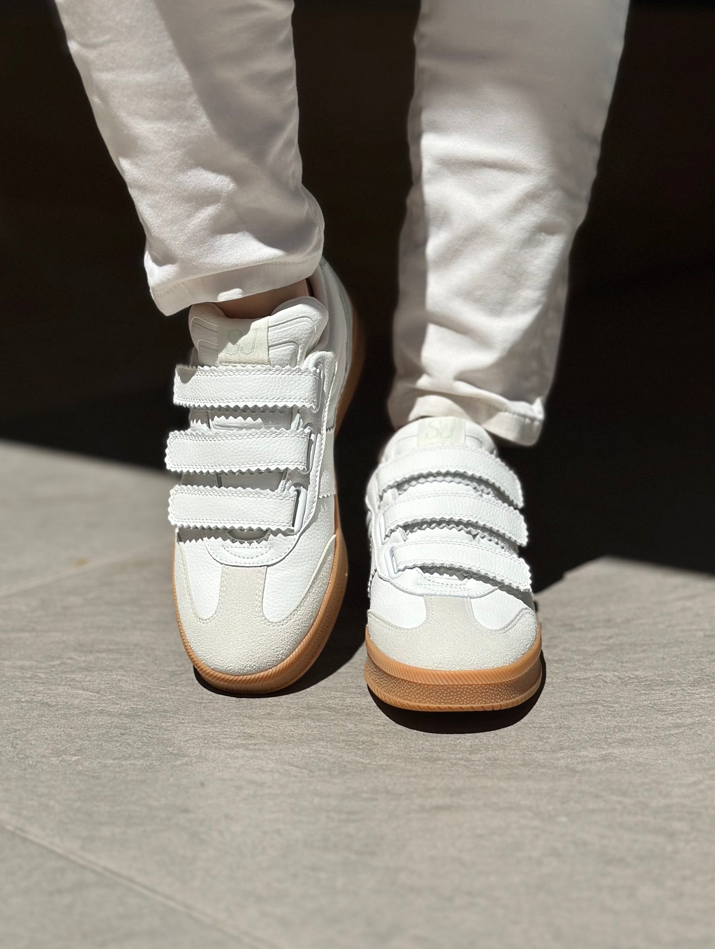 Baskets SJ FEMME Blanche et bleu