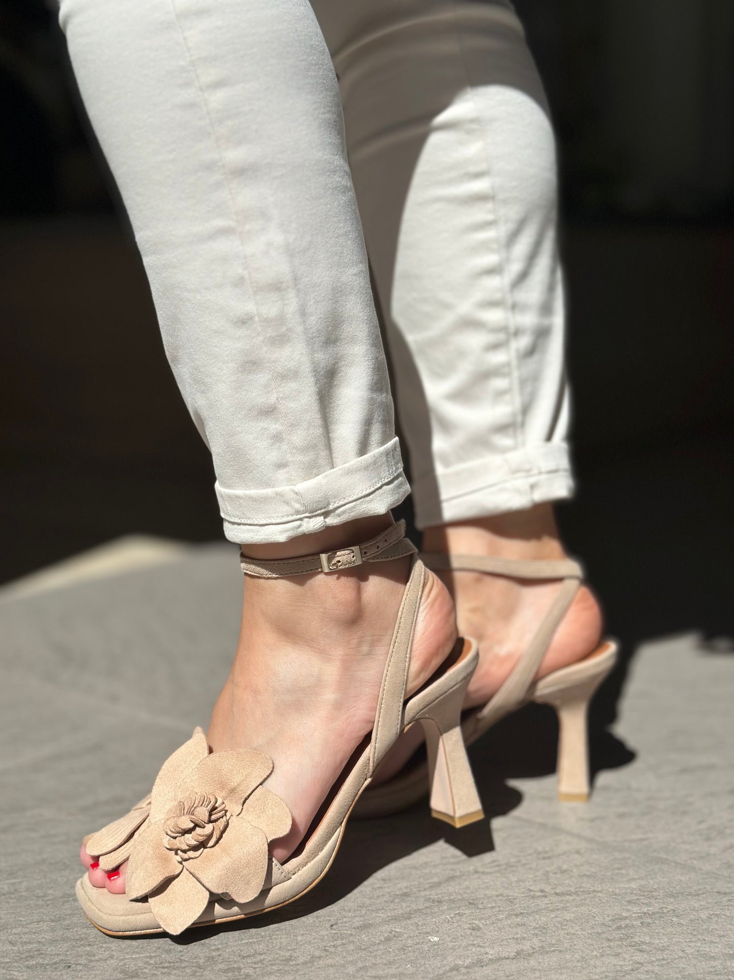 Nu-pieds à talons Angel Alarcon beige femme