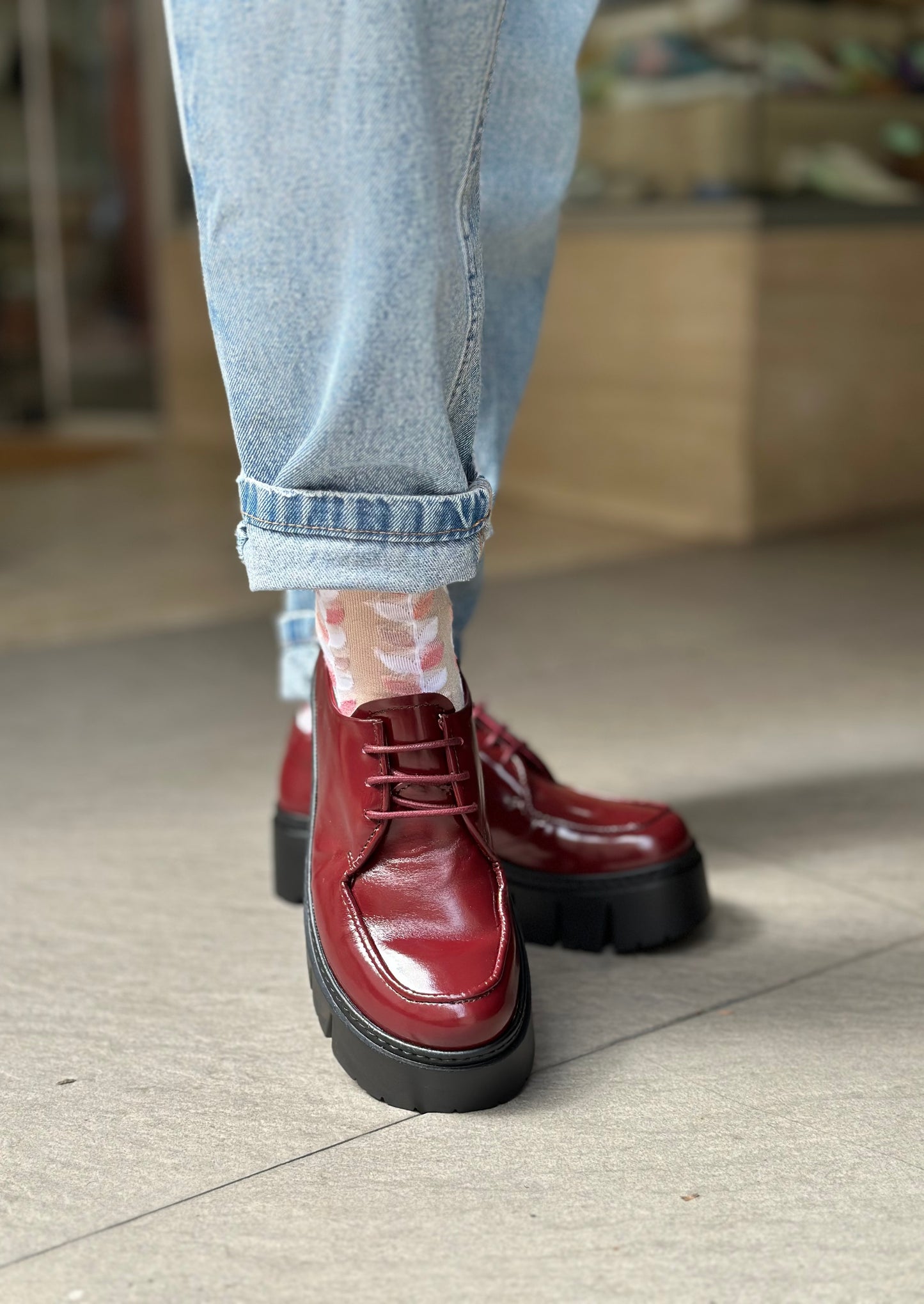 Mocassins THE ART COMPAGNY 1764 bordeaux femme