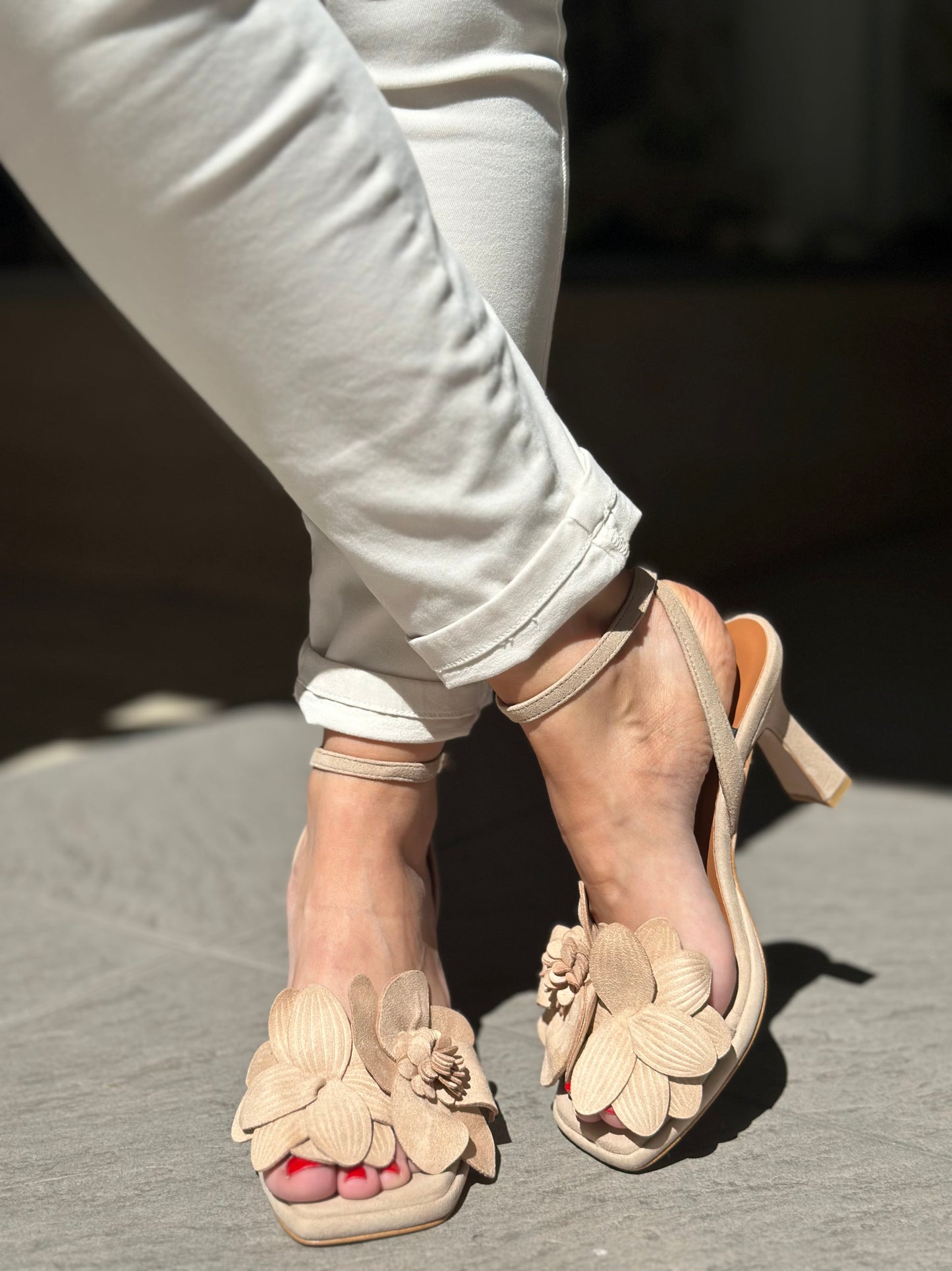 Nu-pieds à talons Angel Alarcon beige femme