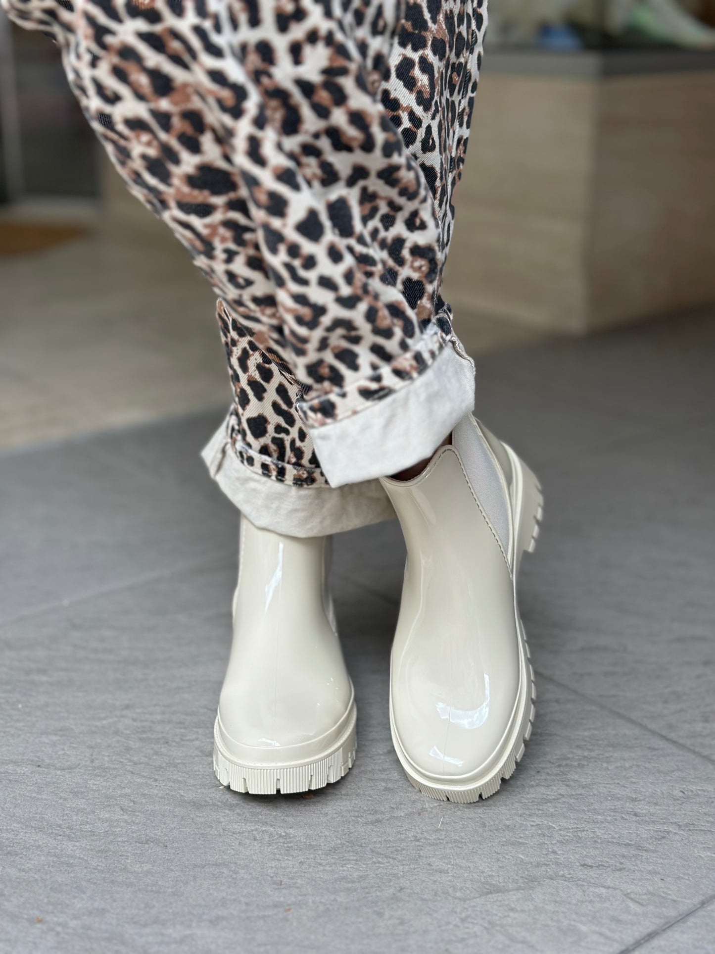 Bottines de pluie PEACHY oat milk LEMON JELLY