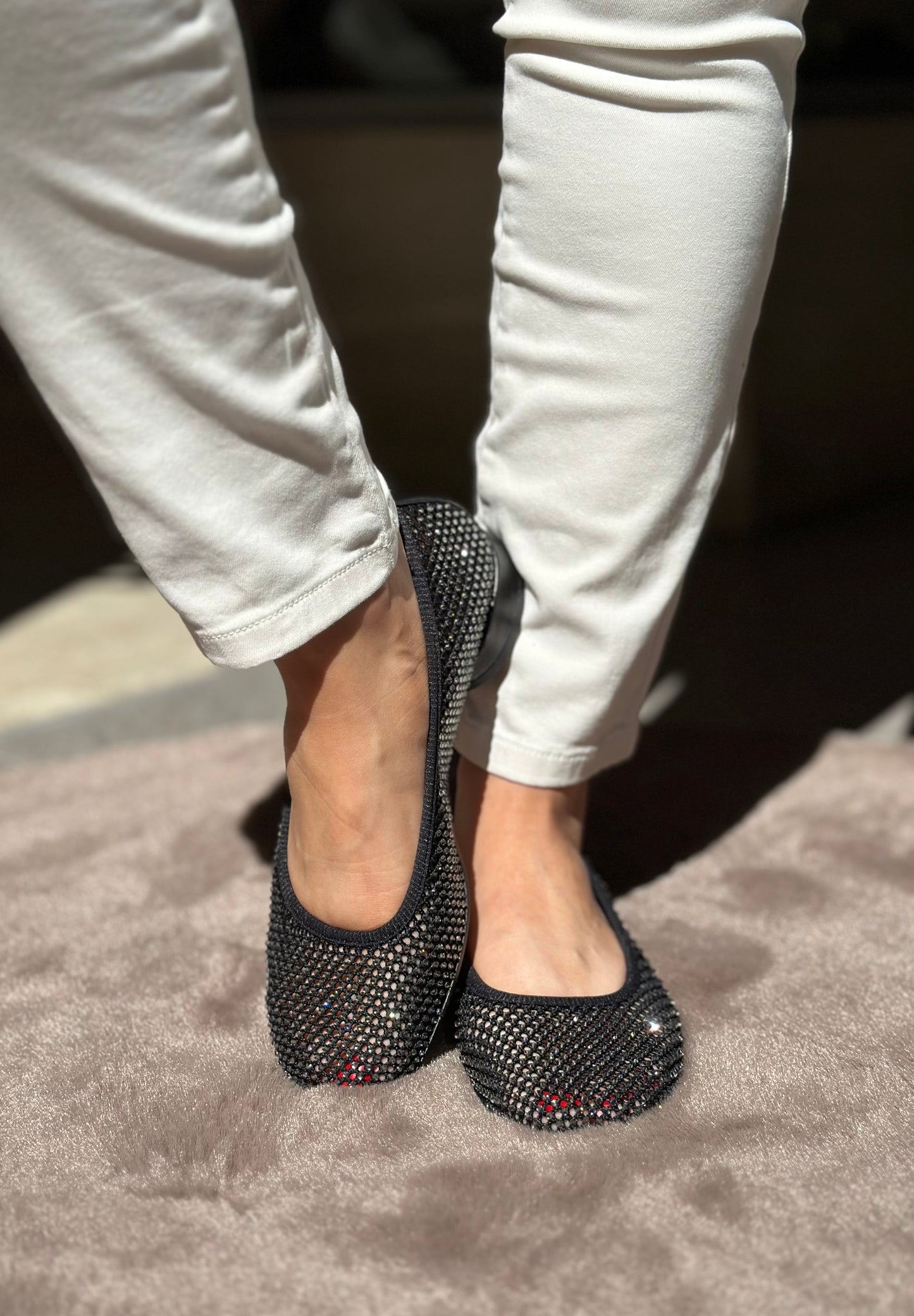 Ballerines FRU.IT Noir cristaux femme