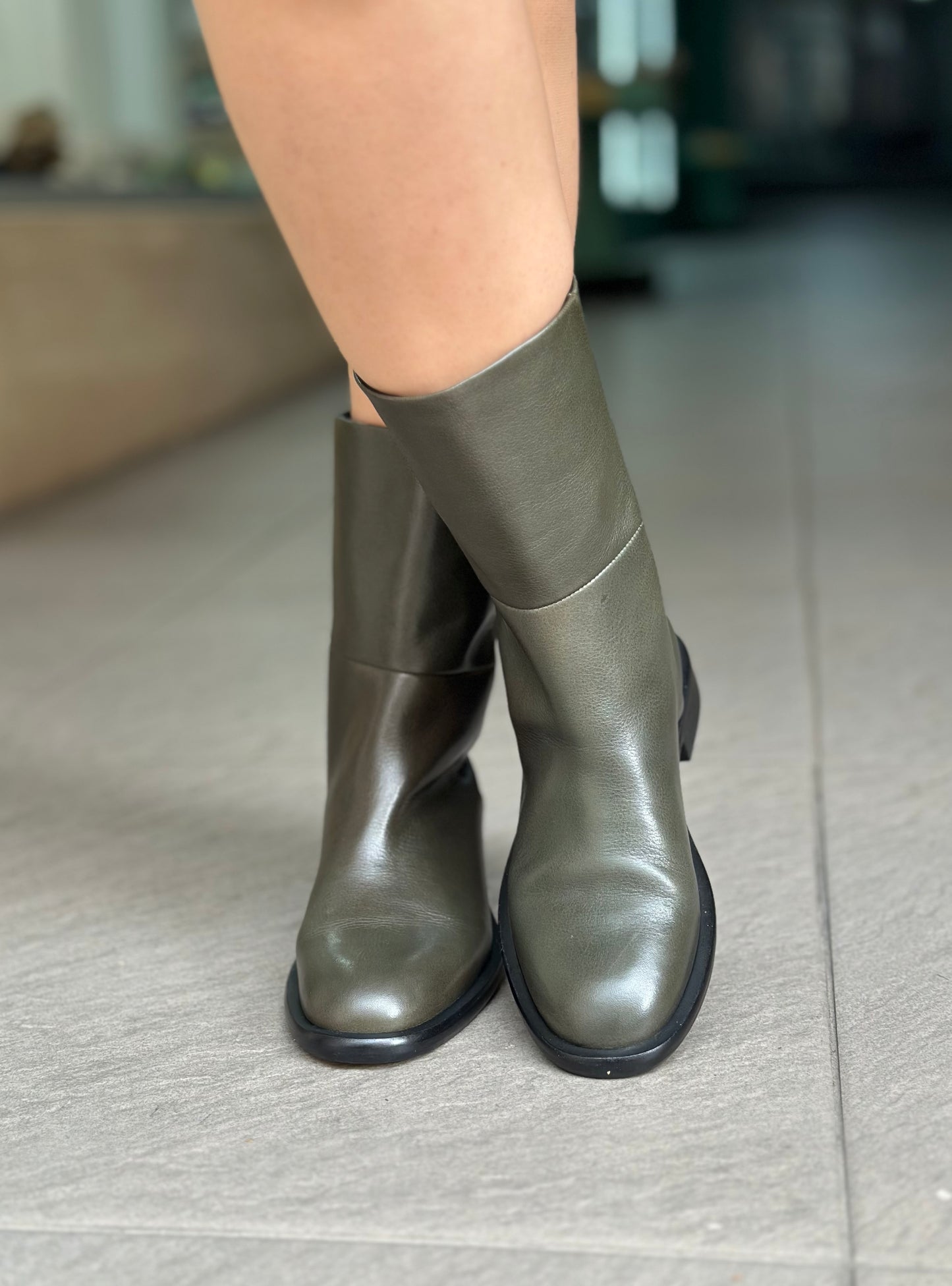 Bottines cavalière JVAM 37437 WINTER FOREST KAKI femme
