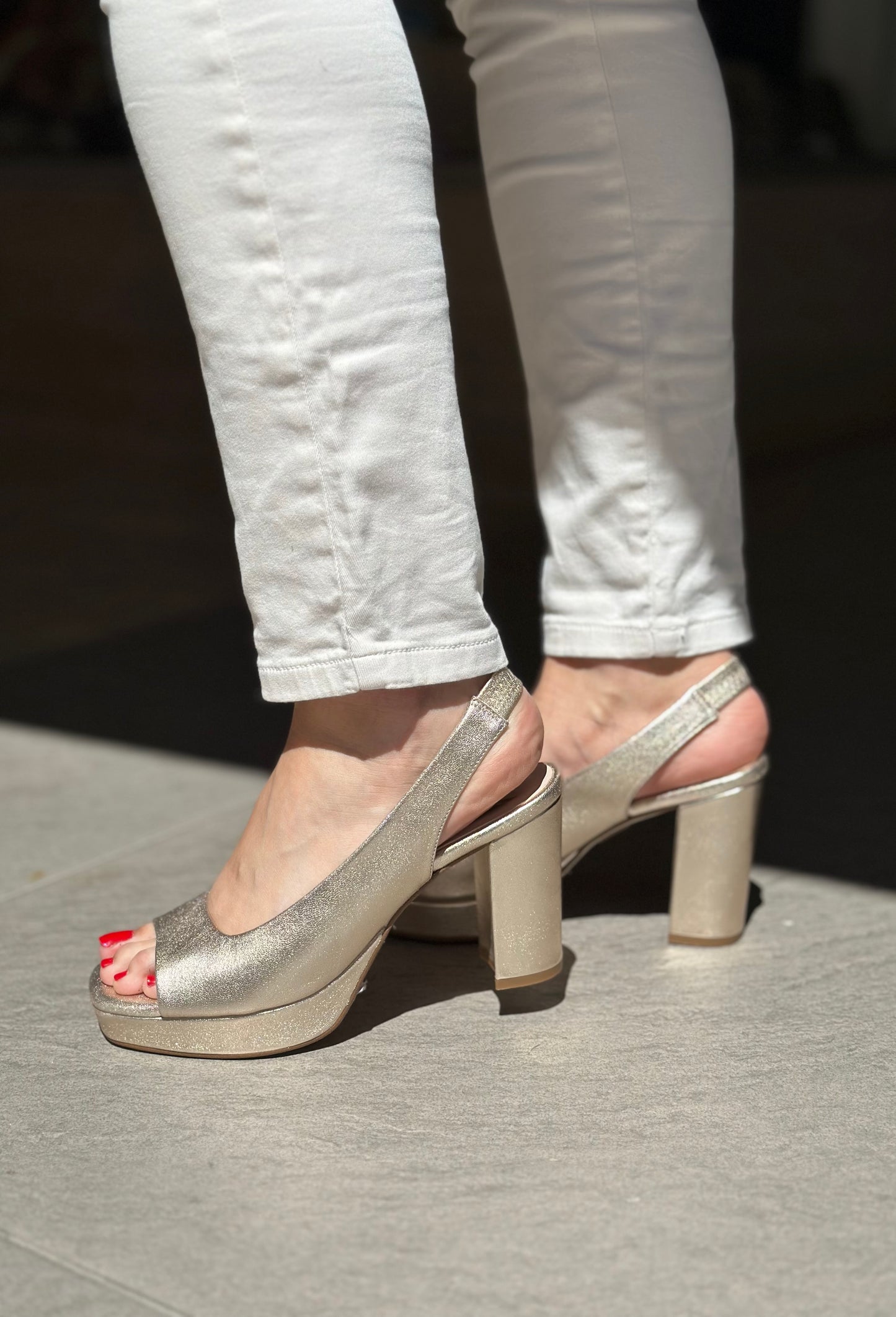 Nu-pieds à talons MARIAN doré femme