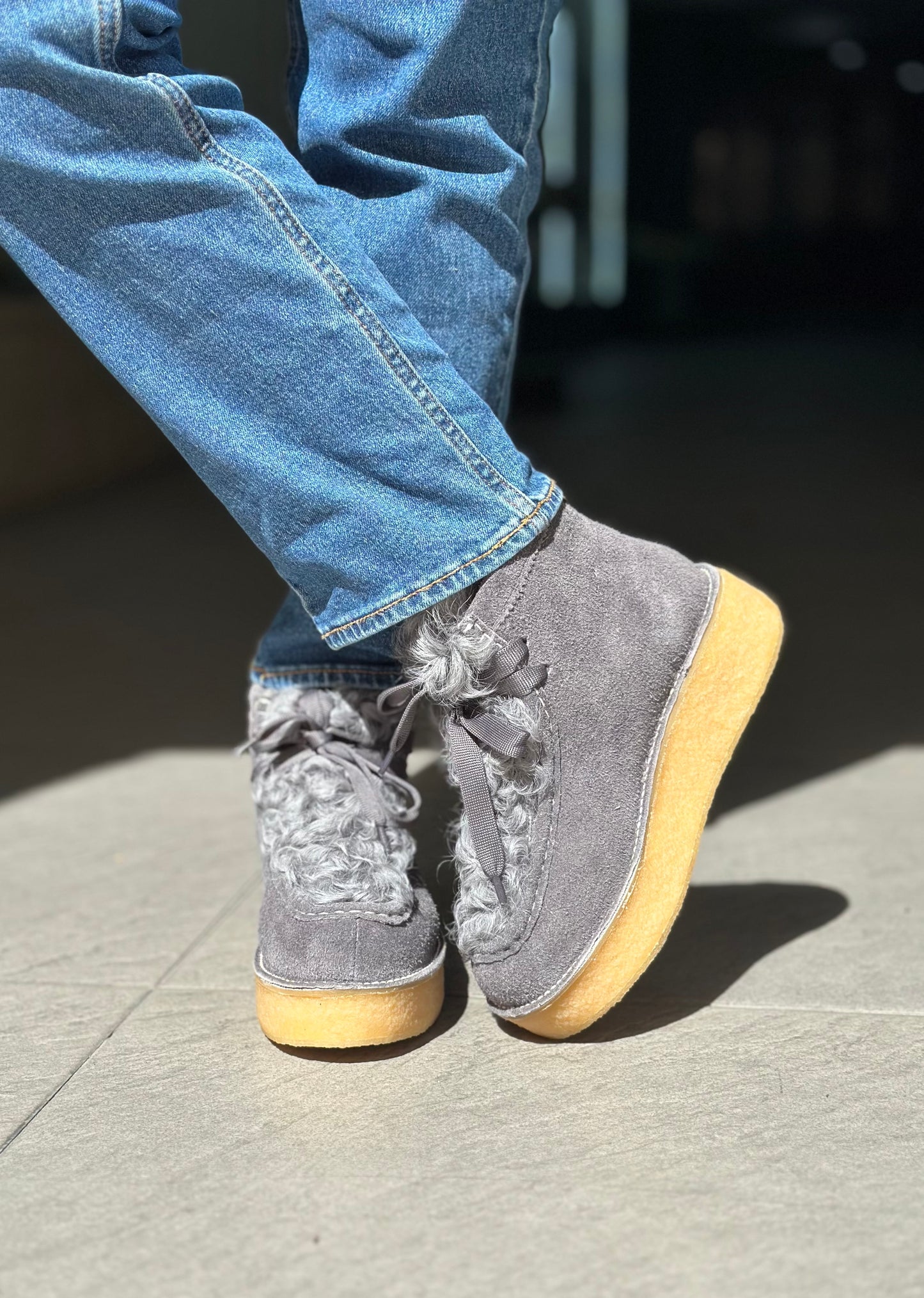 Chaussures montantes NAN-KU EFK-01 GREY femme