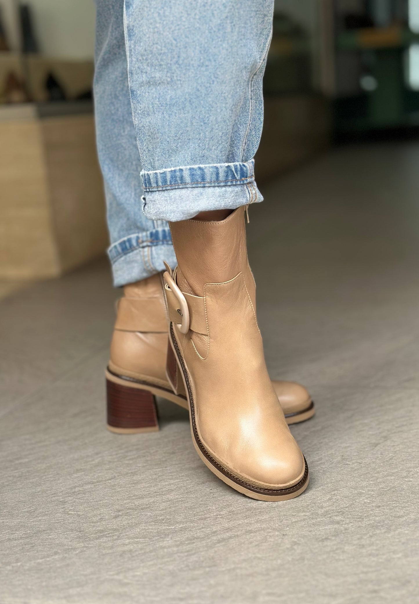 Bottines SOFTWAVES beiges femme