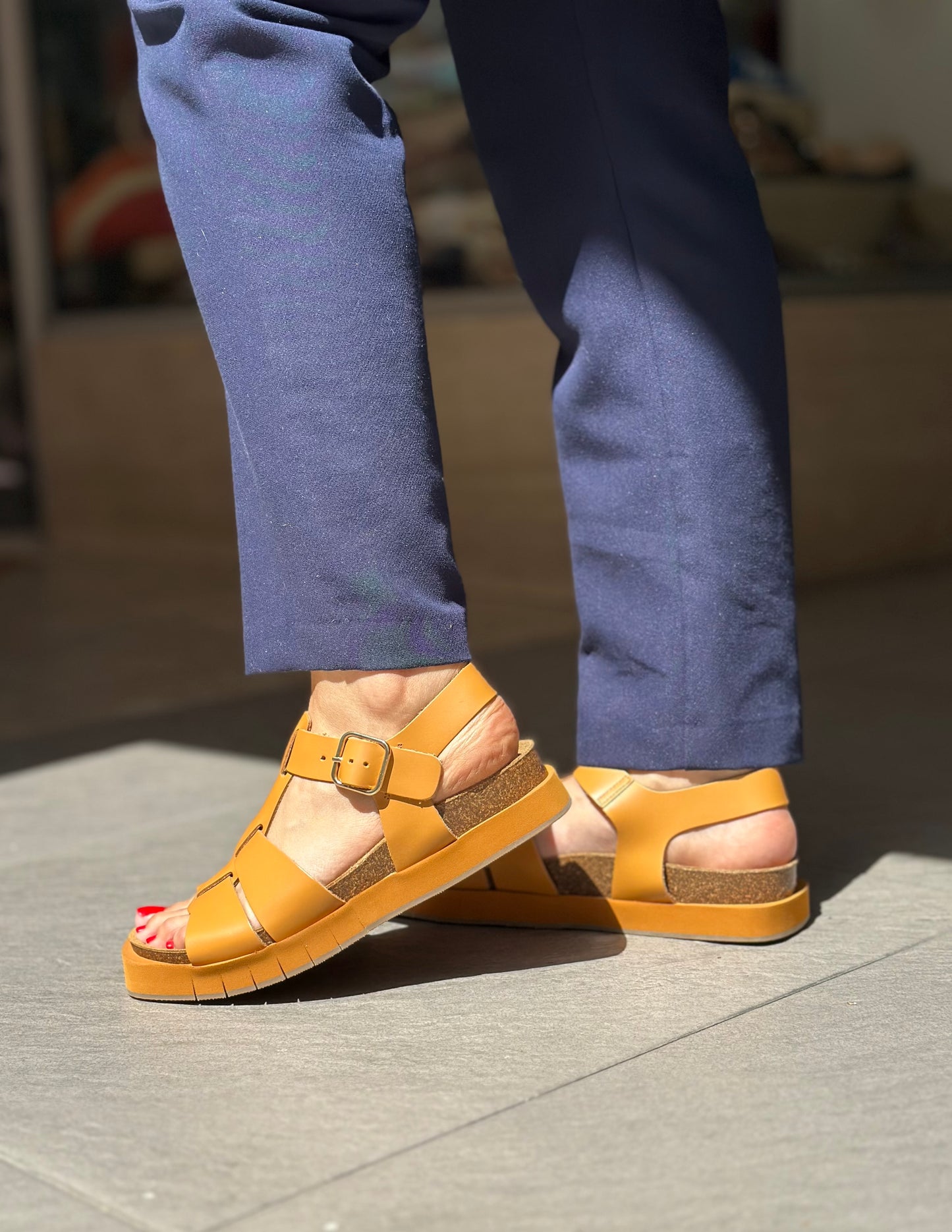 Nu-pieds PALOMITAS by PALOMA BARCELO ocre jaune femme