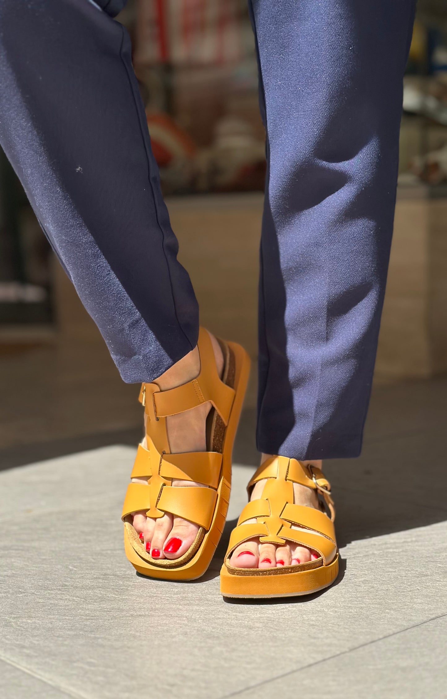 Nu-pieds PALOMITAS by PALOMA BARCELO ocre jaune femme