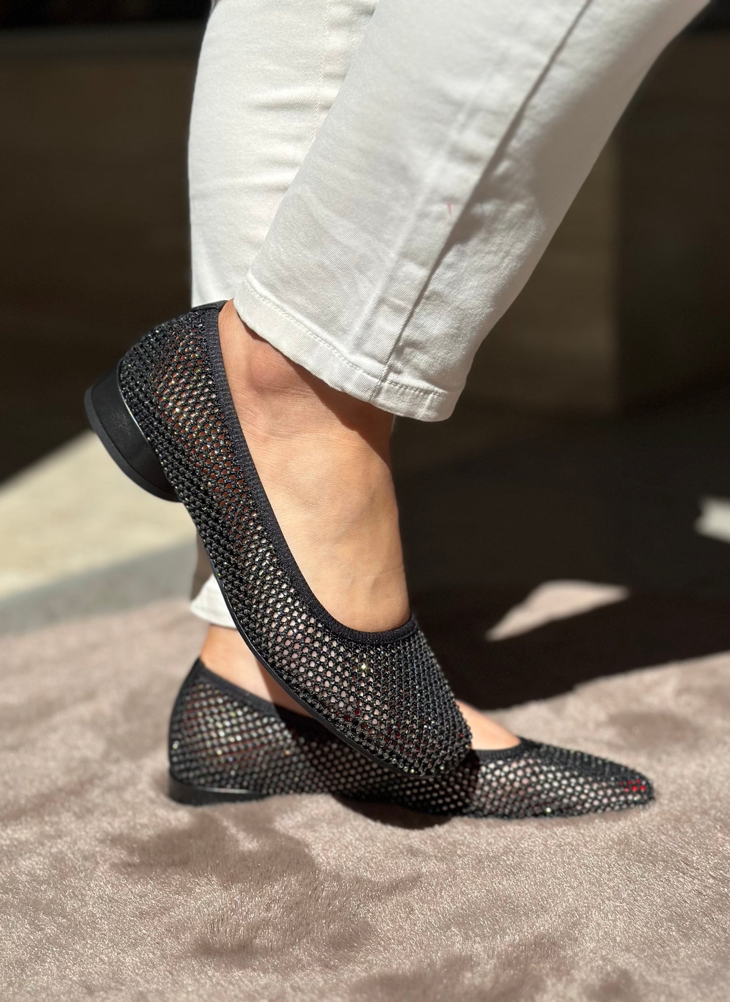 Ballerines FRU.IT Noir cristaux femme