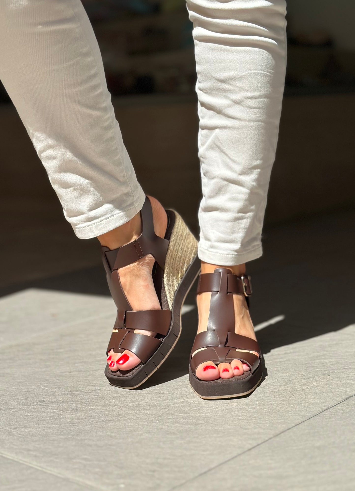 Nu-pieds compensés PALOMITAS by PALOMA BARCELO Marron femme