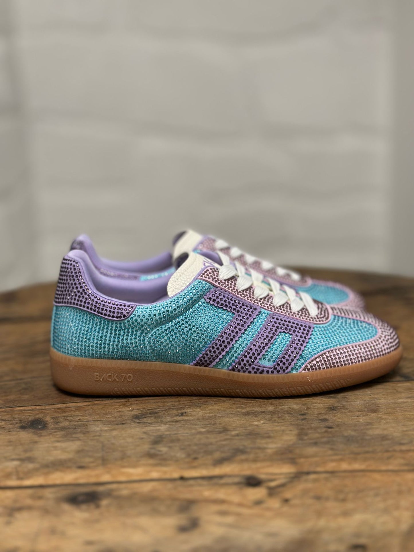 Basket BACK70 STRASS CLOUD bleu/violet Femme
