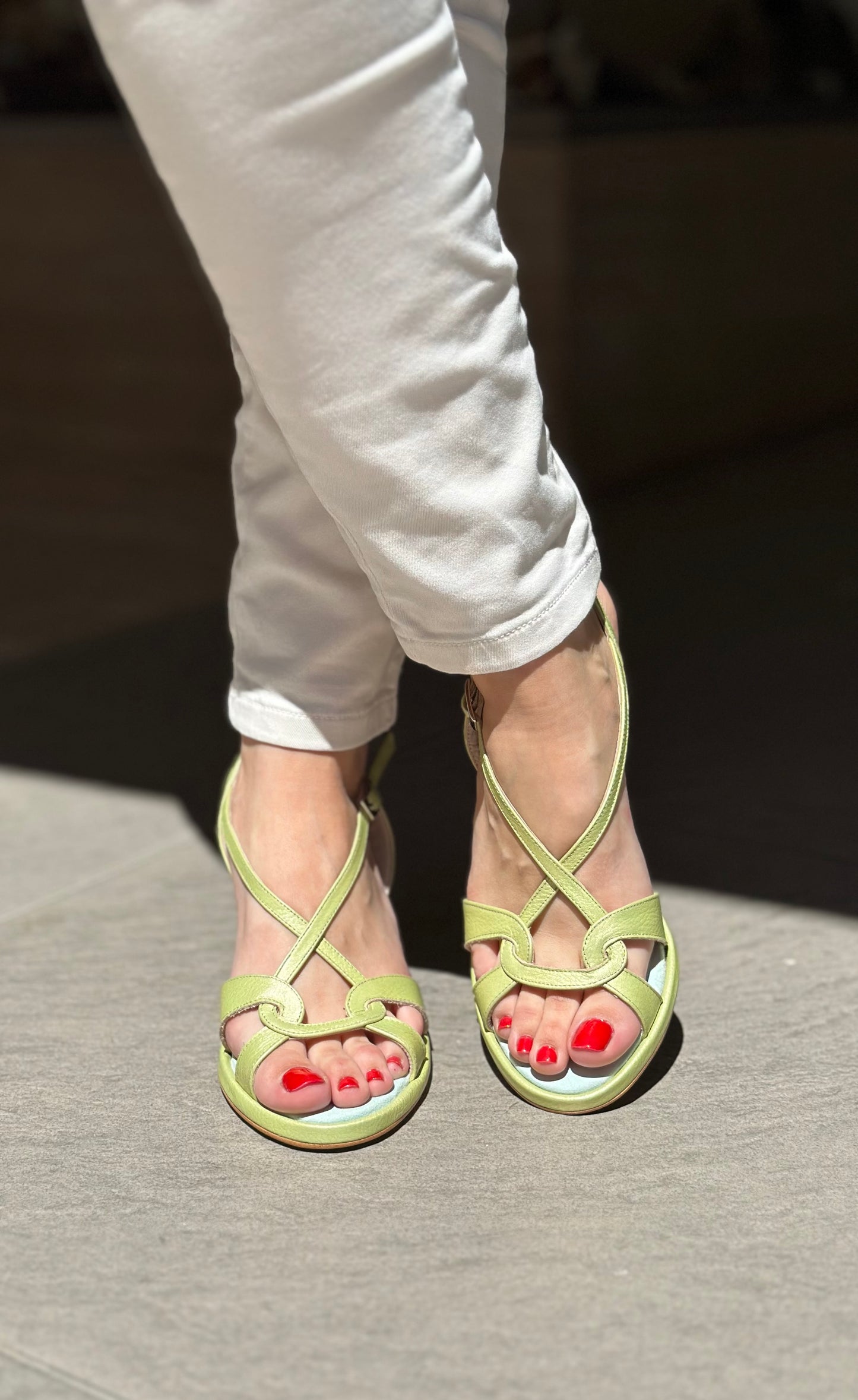 Nu-pieds à talons MARIAN Vert menthe femme
