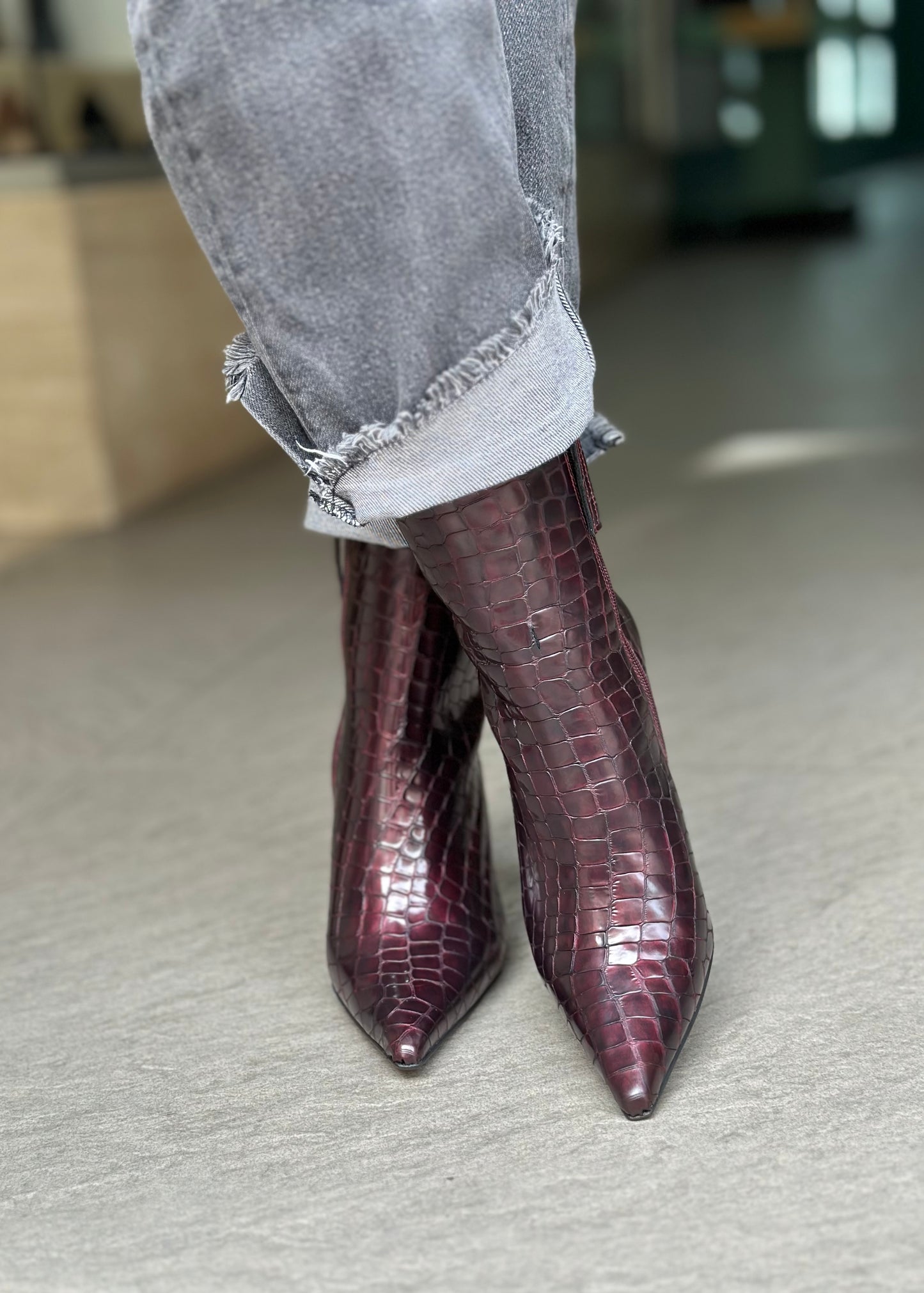Bottines ANGEL ALARCON 25560-539C LAMIA BORDEAUX femme