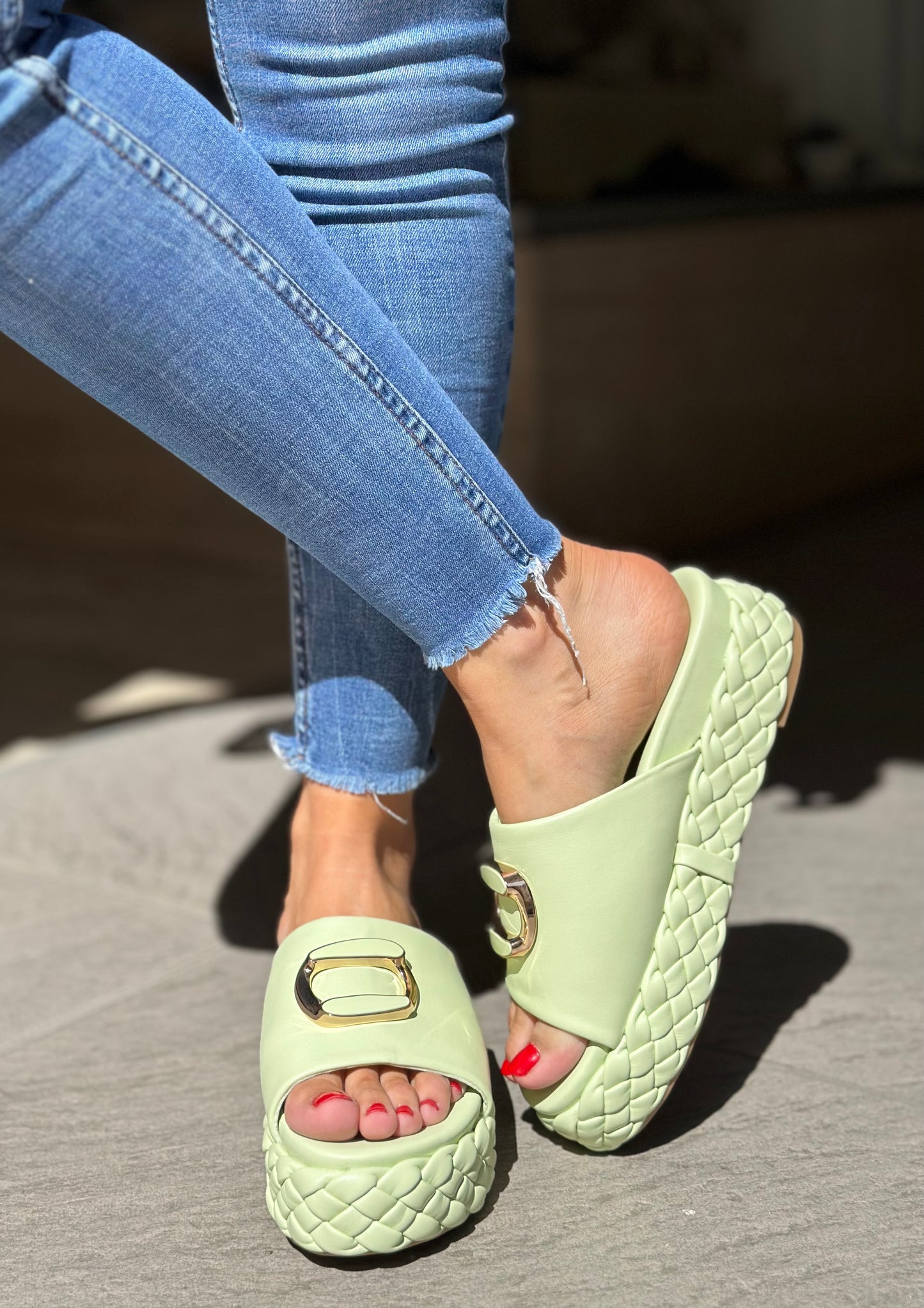 Mules CAFE NOIR Vert menthe femme